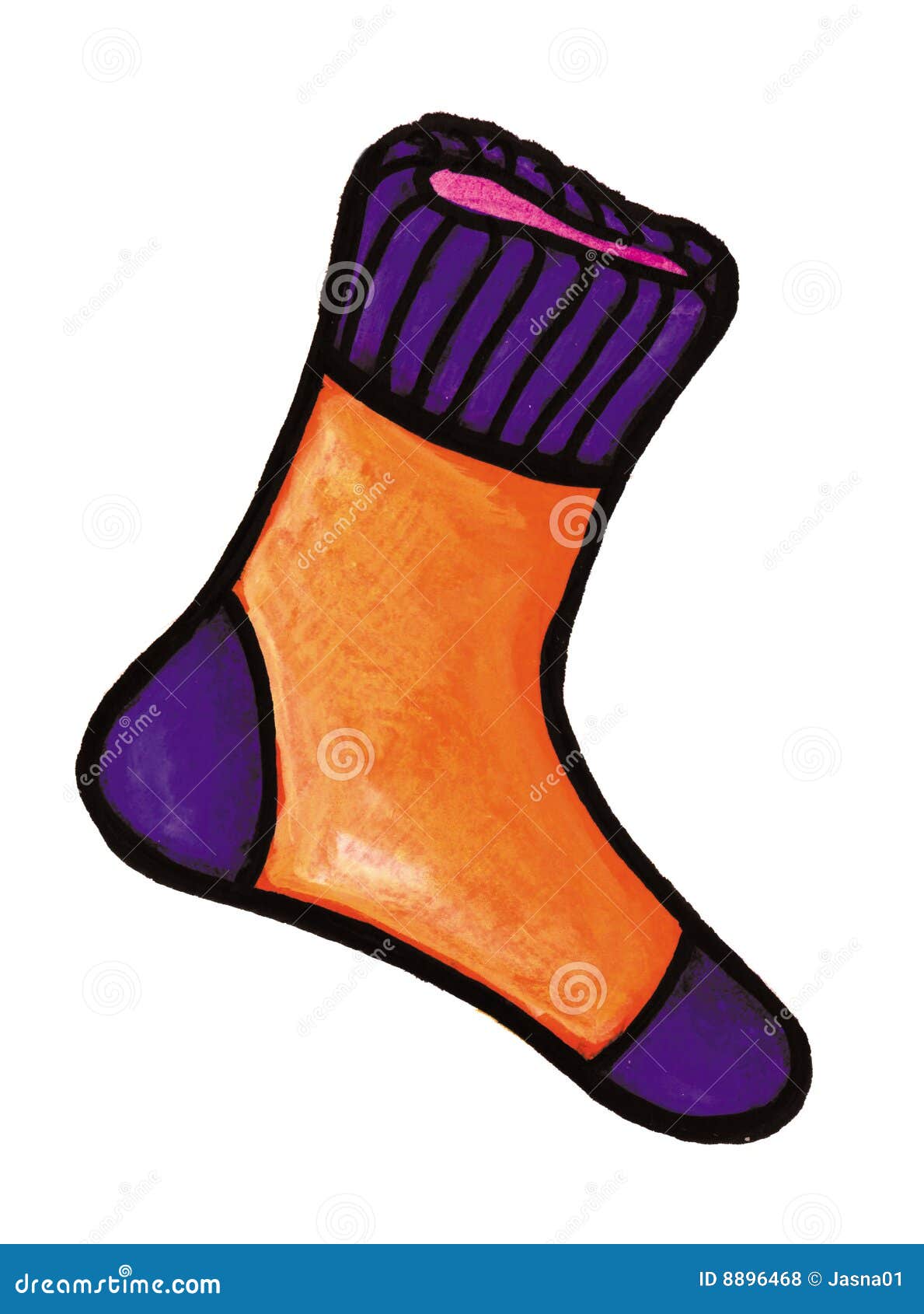 Orange Sock Royalty Free Stock Photos - Image: 8896468