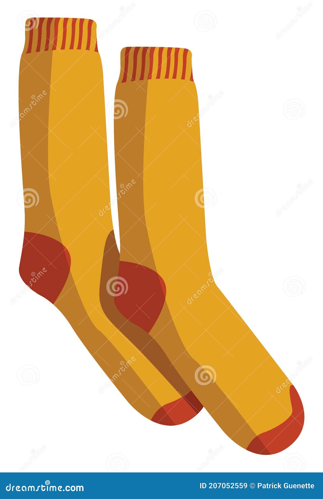 Orange Socks, Illustration, Vector Stock Vector Illustration of
