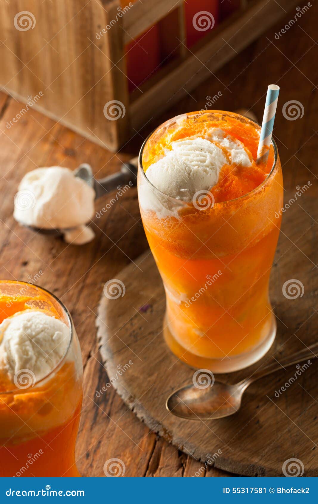 Orange Soda Creamsicle Ice Cream Float Stock Image Image of fresh