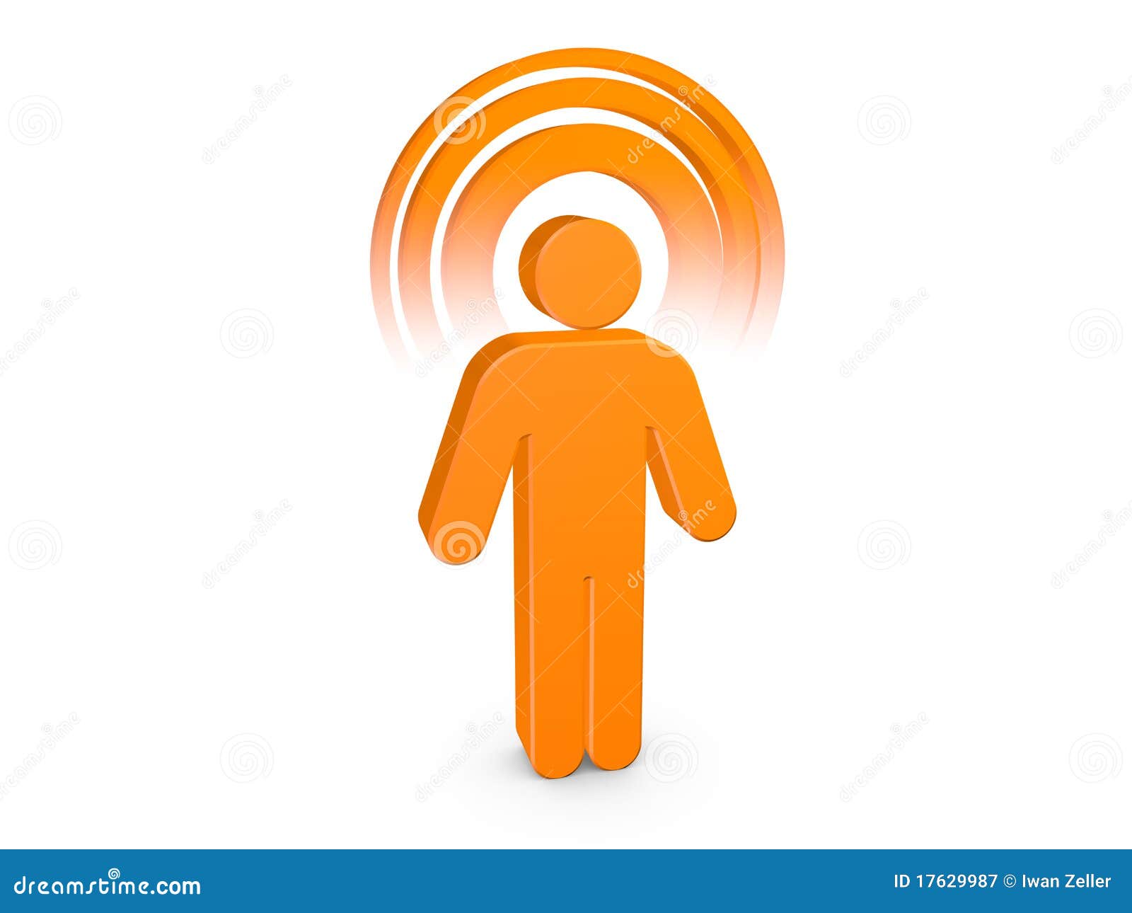 orange spiritual man with visible color aura