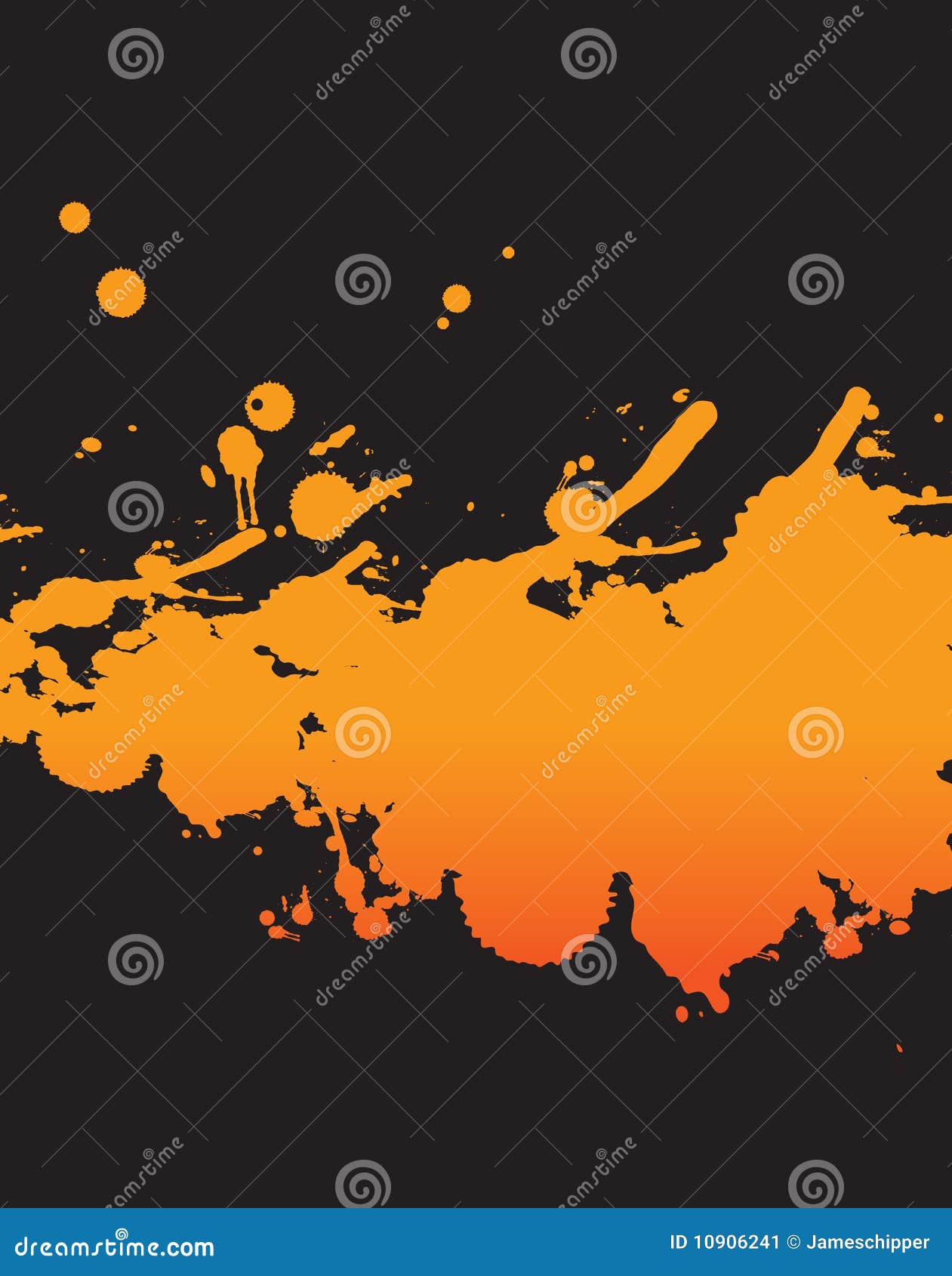 Orange splash background stock vector. Illustration of brush 10906241