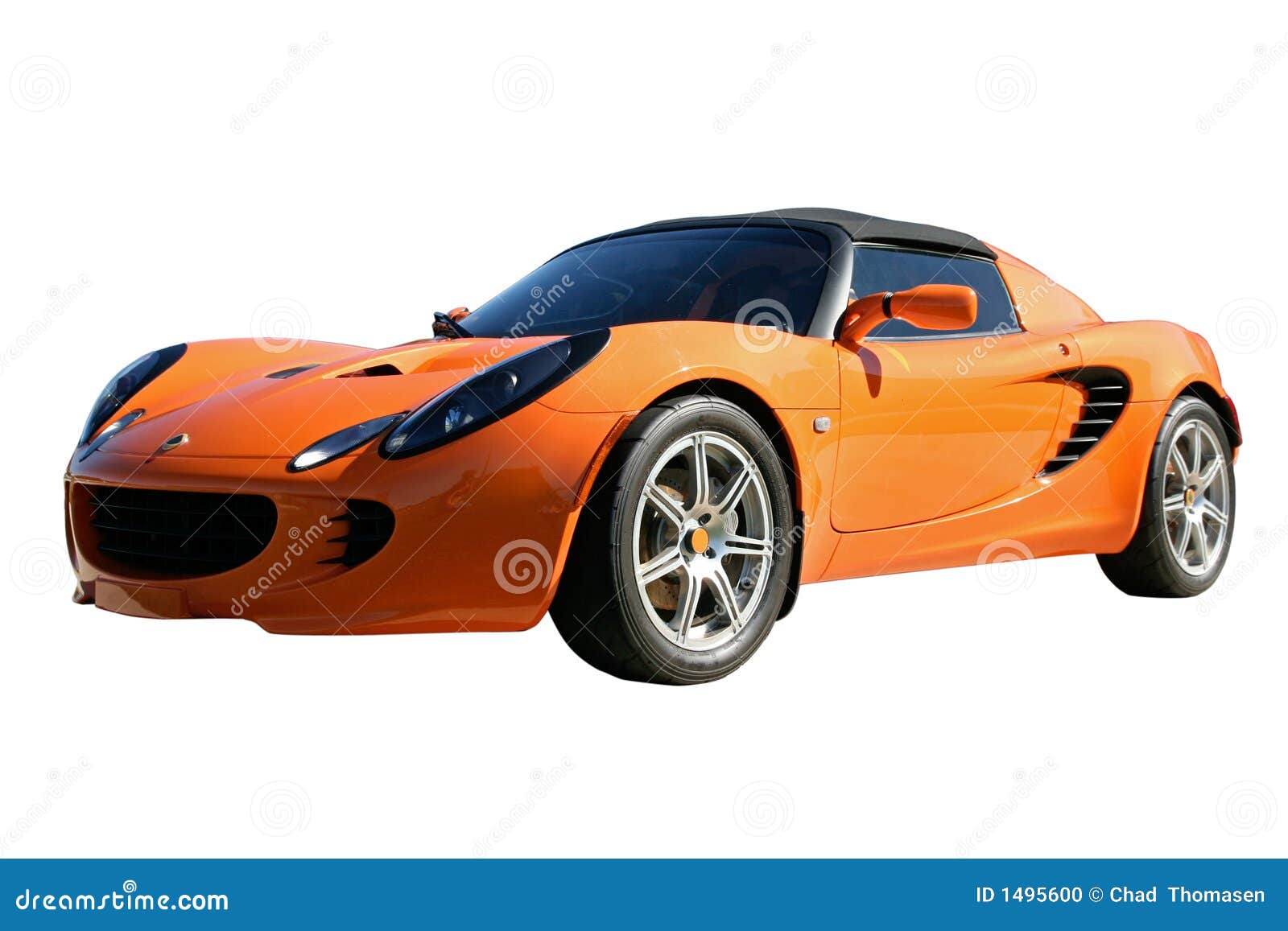 Orange Sports Car Stock Photo - Image: 1495600