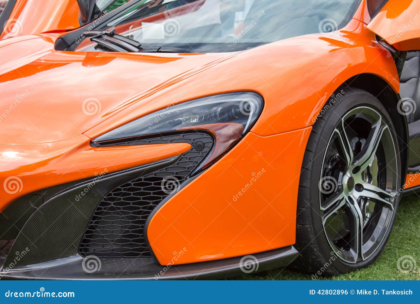 Orange Sports Car Left Front Stock Photo - Image of ...
