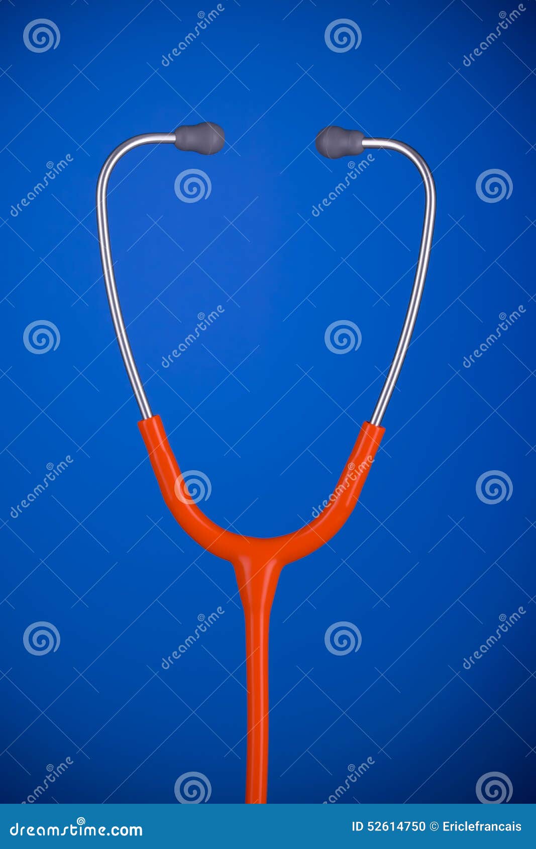 Orange stethoscope stock photo. Image of equipment, grey 52614750