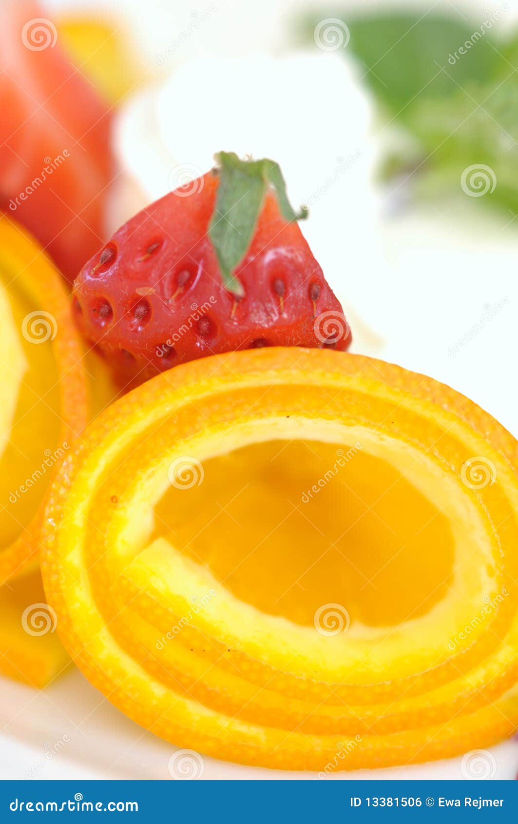 Orange and strawberry stock photo. Image of colorful 13381506