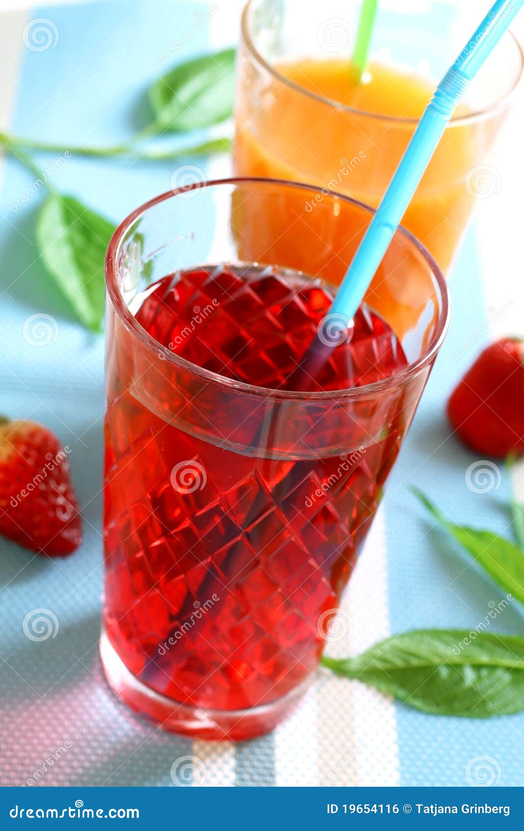 Orange and Strawberry Juice Stock Photo Image of apple, food 19654116