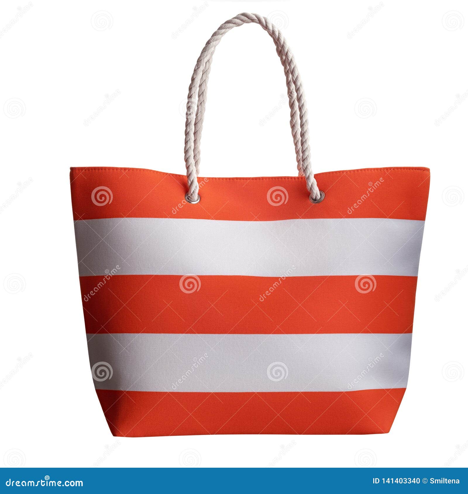 Orange Stripe Beach Bag stock photo. Image of fashion 141403340