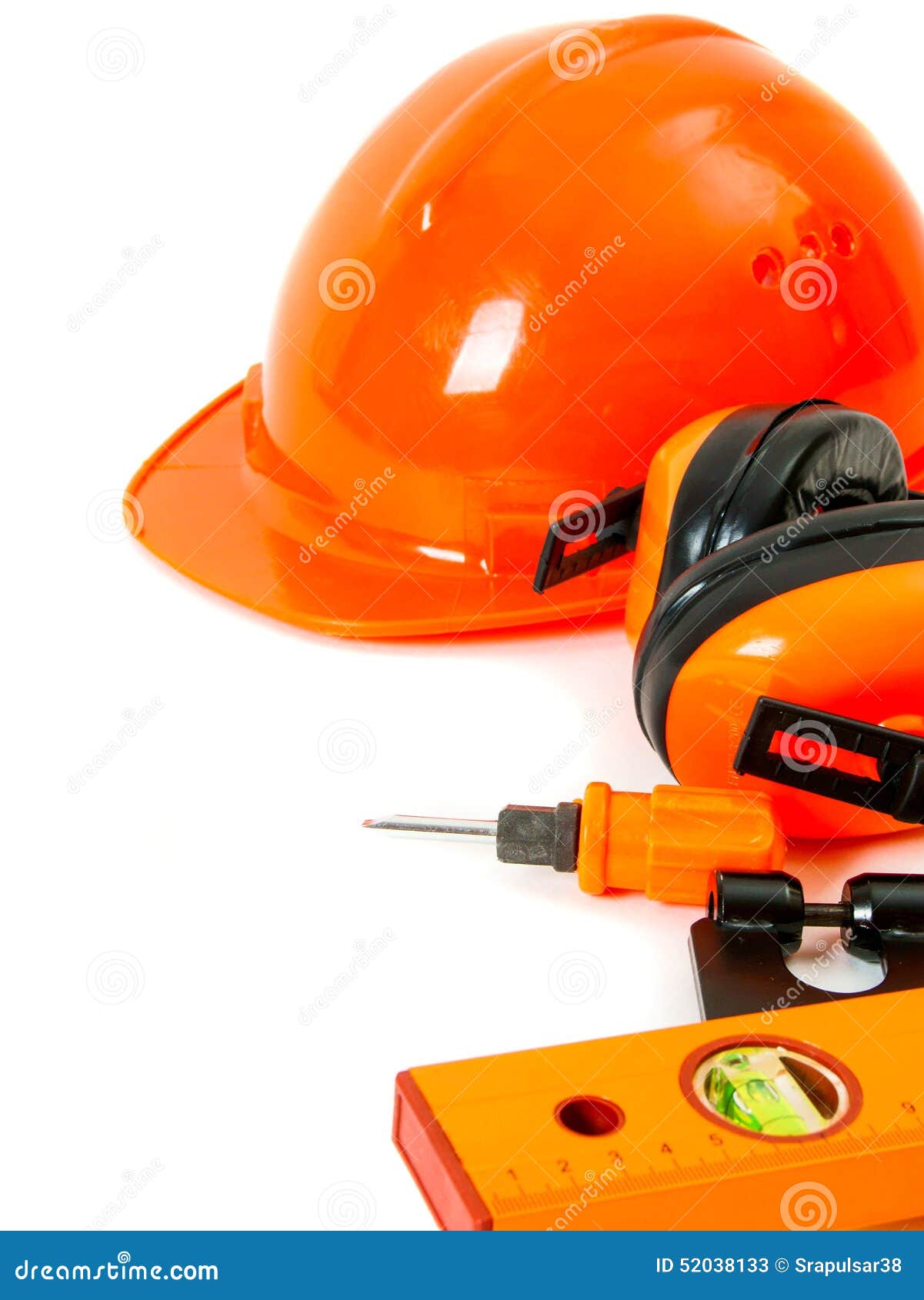 Orange Style. Working Tools on a White Background Stock Image Image