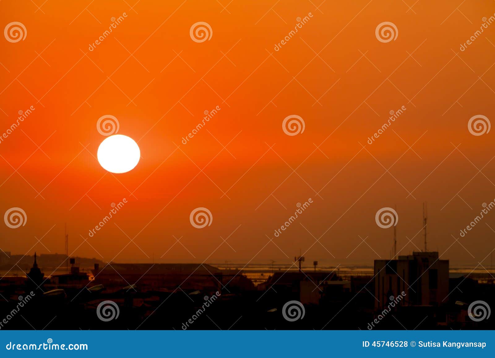 Orange sunset stock photo. Image of view, light, sunrise - 45746528