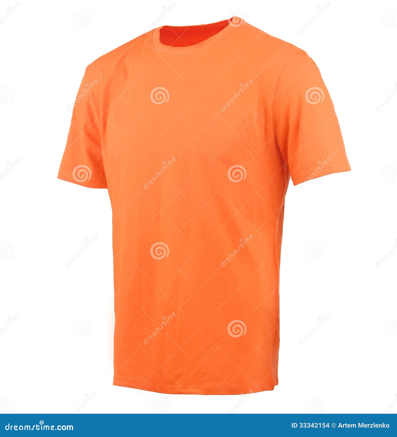 Orange T-shirt on a White Background Stock Photo - Image of background ...