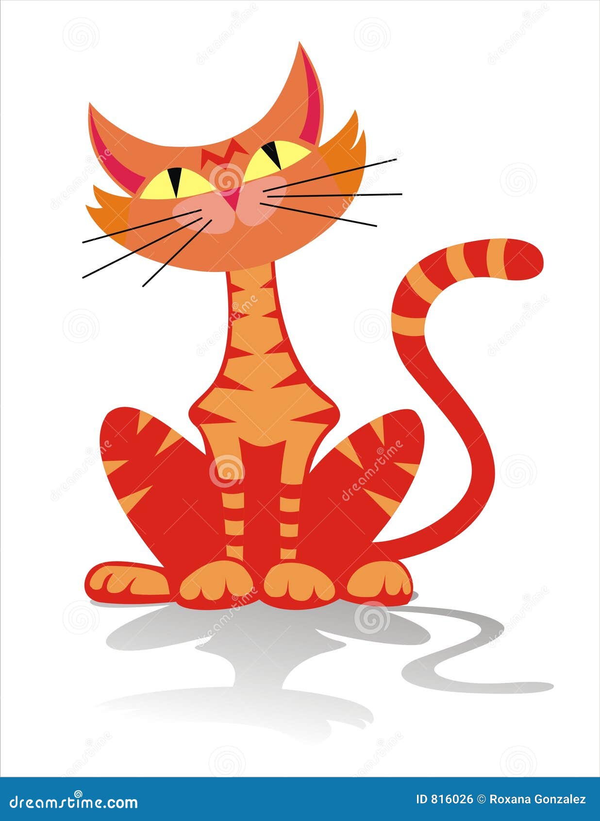 Orange Tabby Cat Illustration Stock Illustration Illustration of