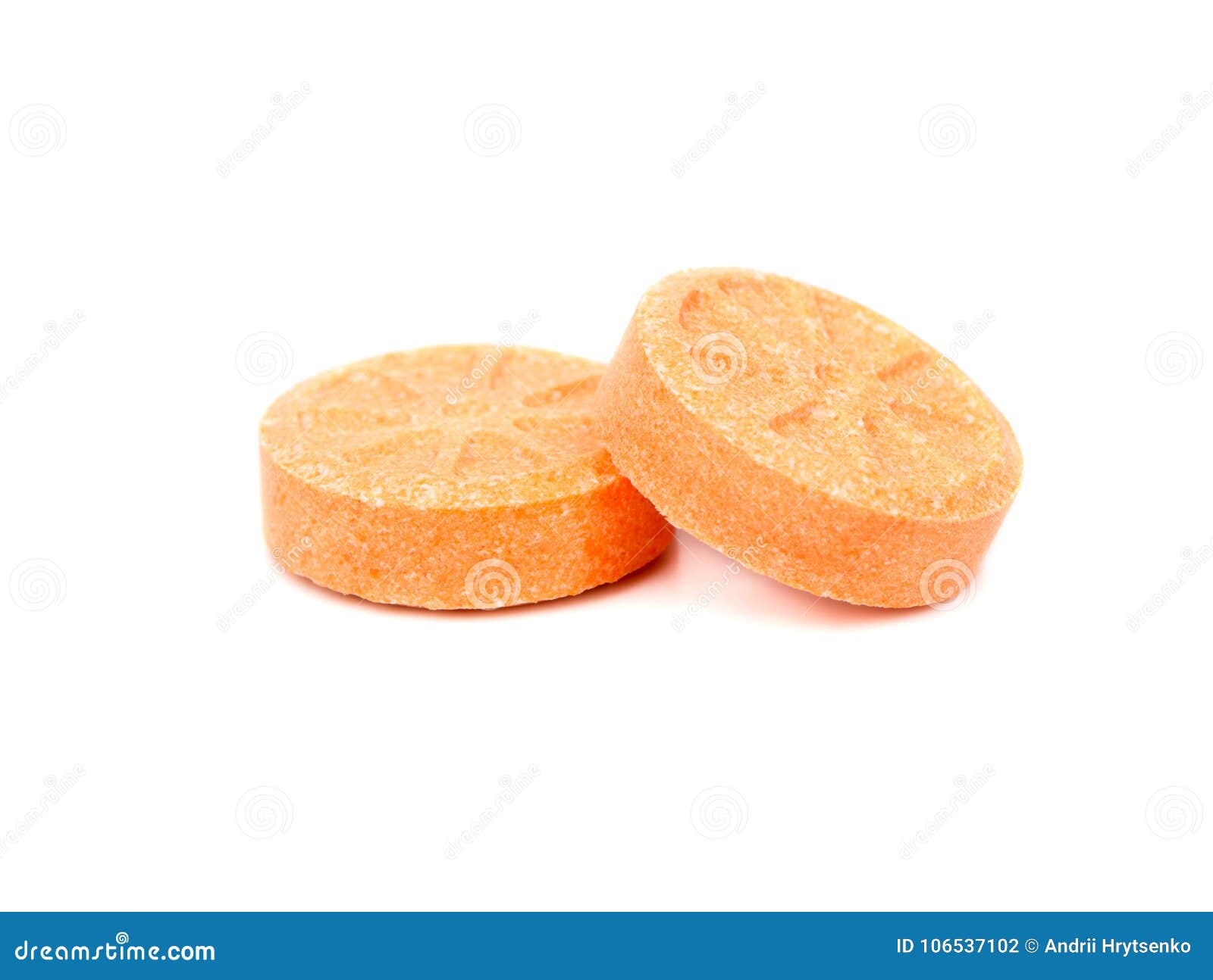 Orange tablet vitamin stock photo. Image of heap, background 106537102