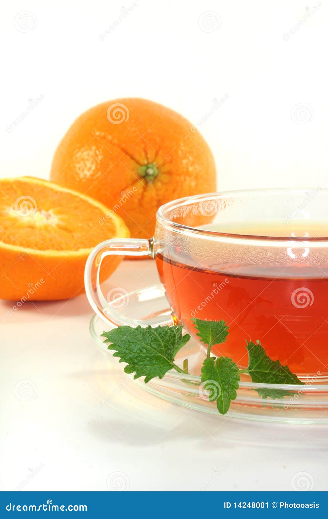 Orange tea stock image. Image of white, plant, glass 14248001