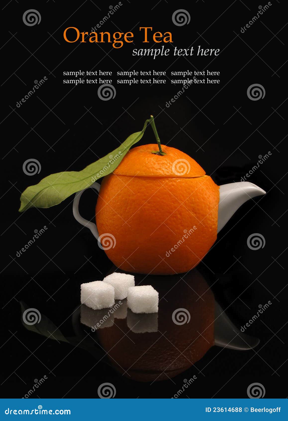 Orange teapot stock photo. Image of food, afternoon, healthy 23614688