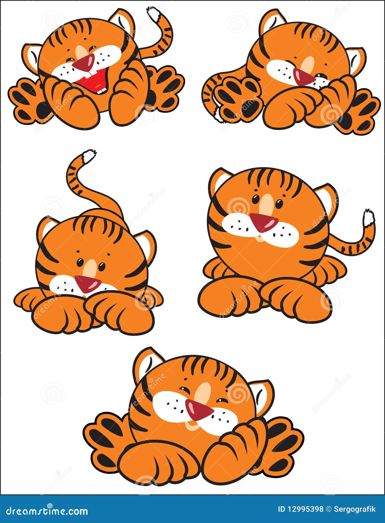 Orange tiger stock vector. Illustration of spot, emotions 12995398