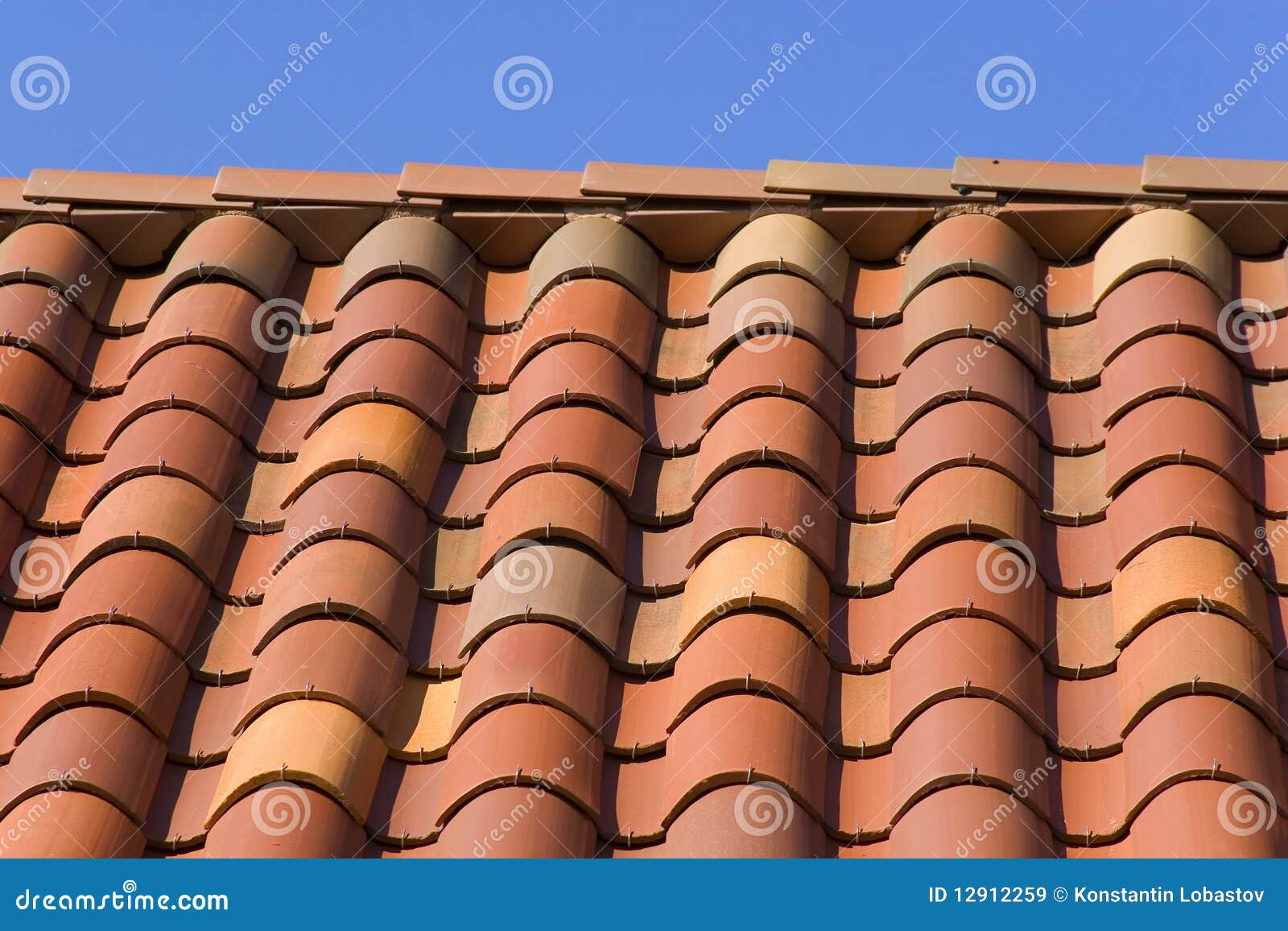 Orange tile roof closeup stock image. Image of shelter - 12912259