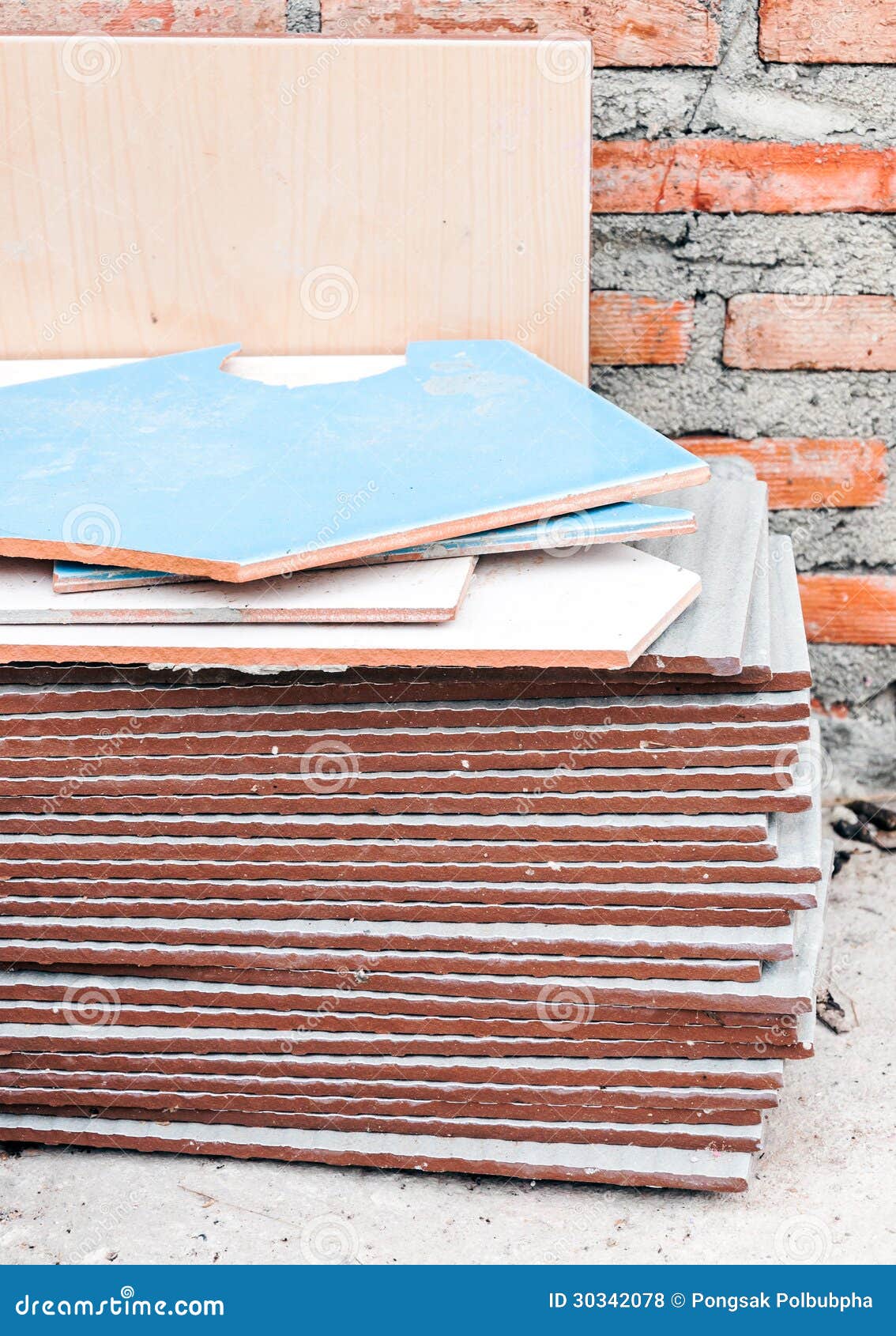 Orange tile stack stock photo. Image of material, mosaic - 30342078