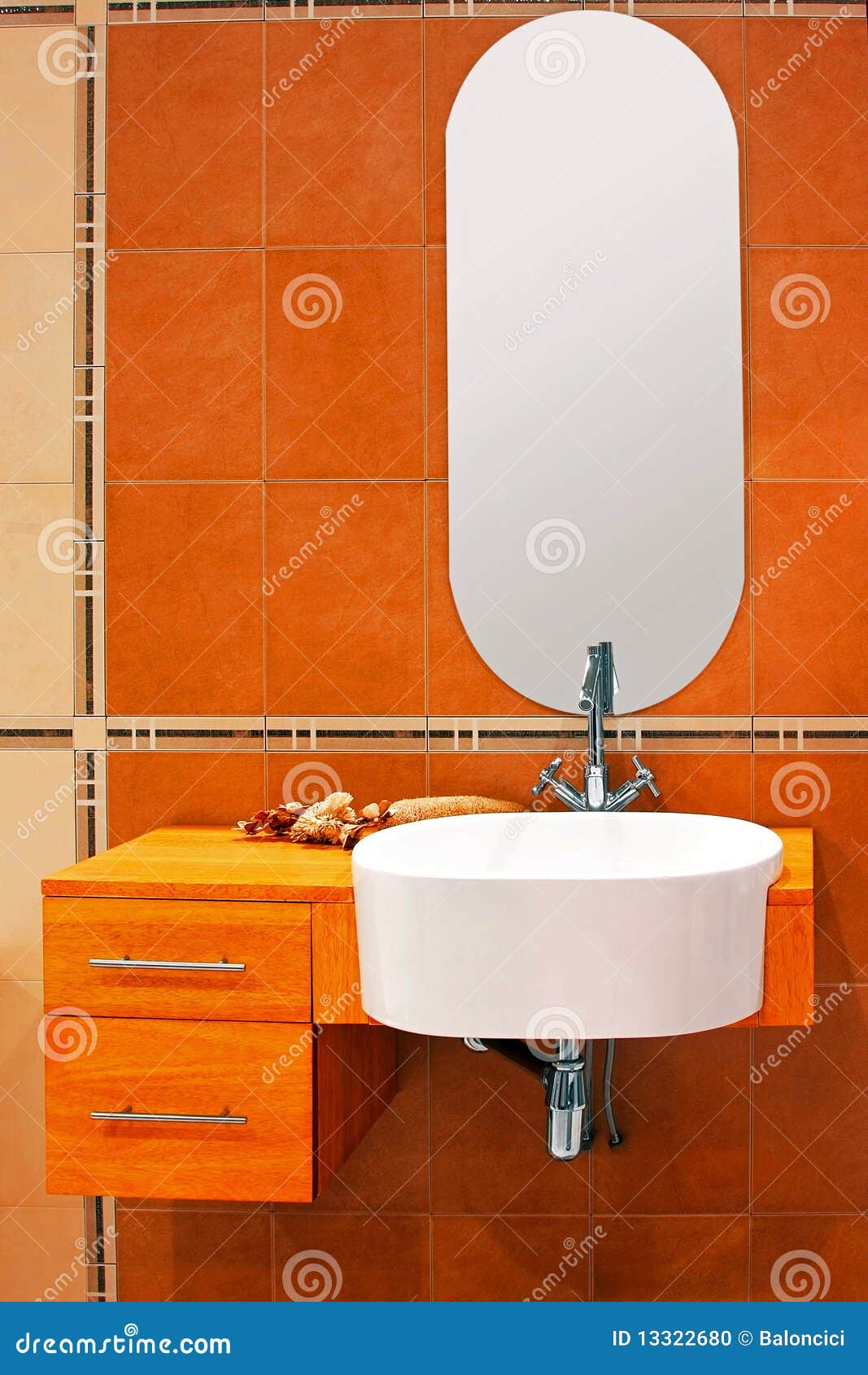 Orange toilet stock photo. Image of bathroom, mirror 13322680