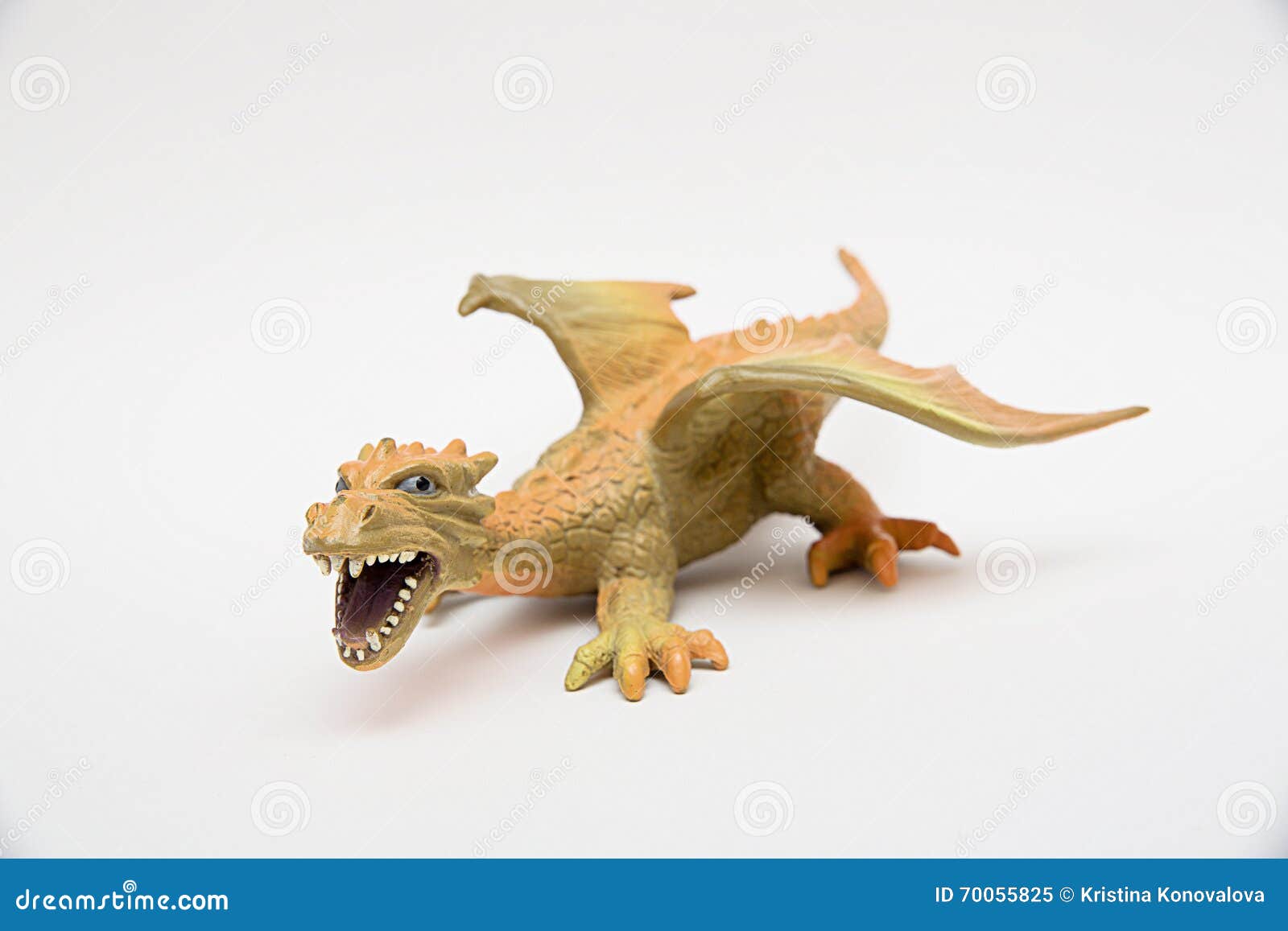 Orange toy dragon stock image. Image of fire, mythical 70055825