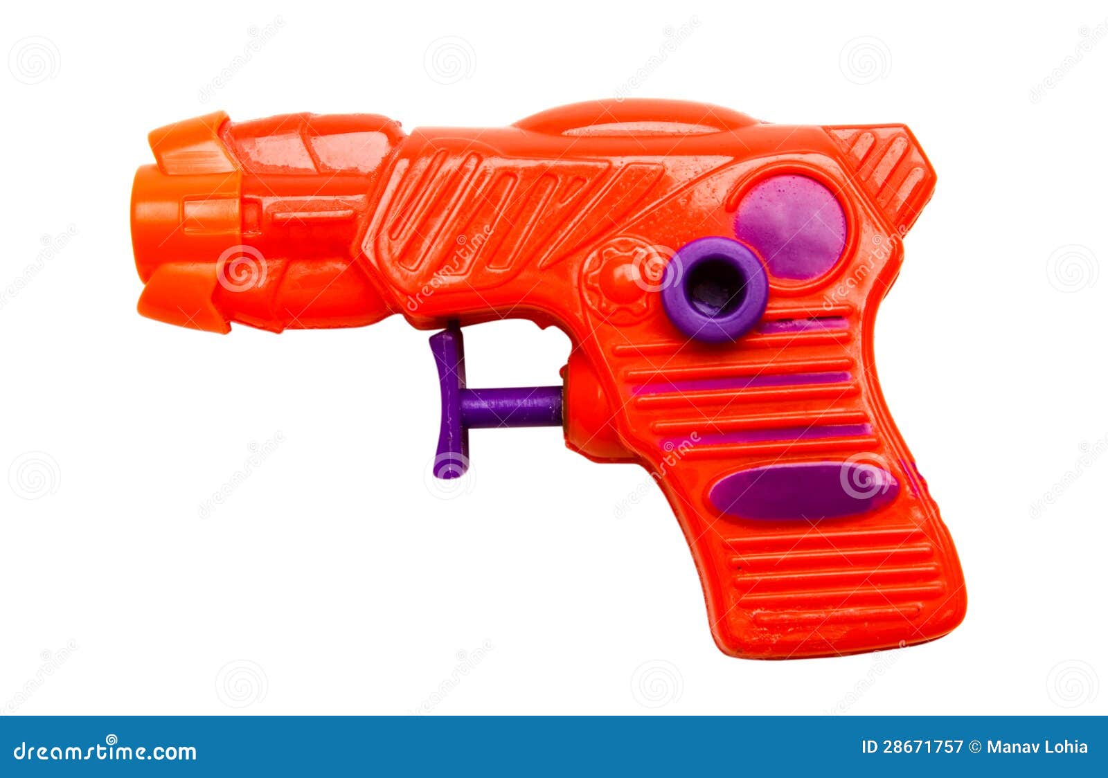 Orange toy gun stock image. Image of handgun, plastic 28671757