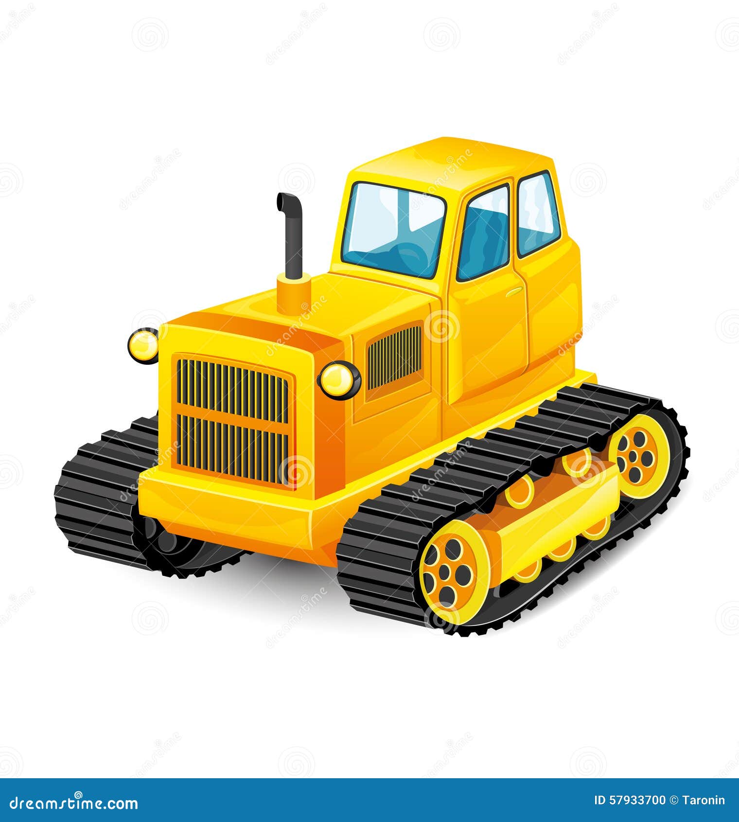 Orange tractor. stock vector. Illustration of mechanical 57933700
