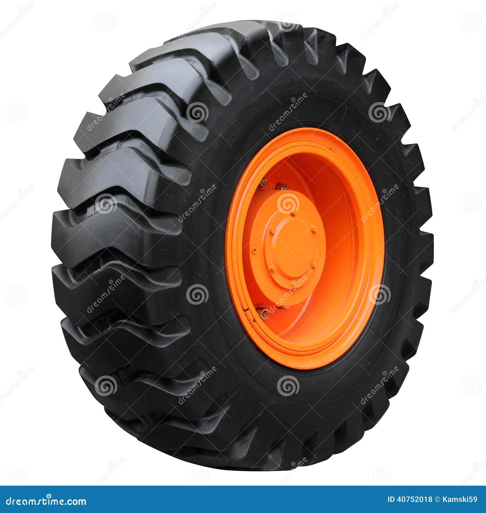 Orange tractor wheel stock photo. Image of sideways, tractor 40752018