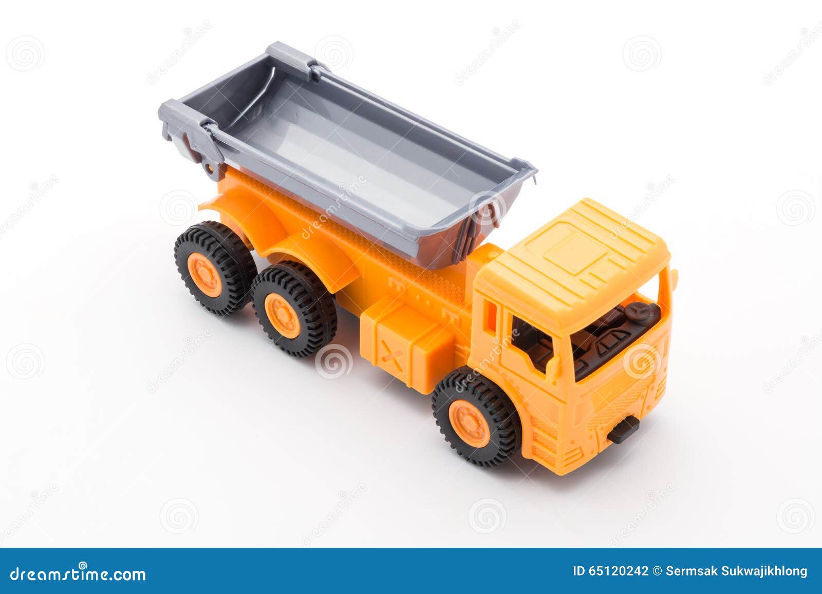Orange truck toy stock photo. Image of concept, plan 65120242