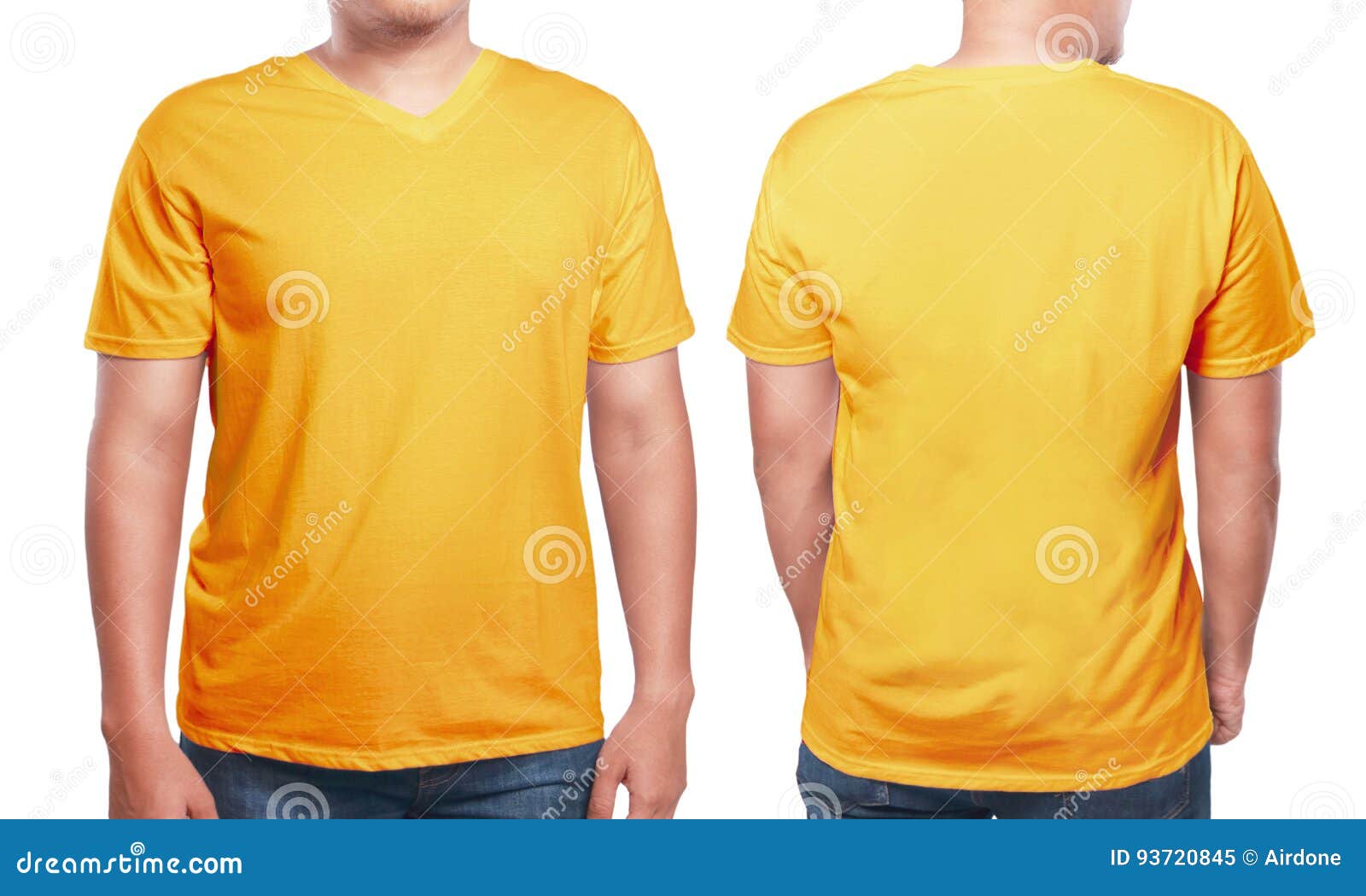 Orange V-Neck Shirt Design Template Stock Image - Image of presentation ...
