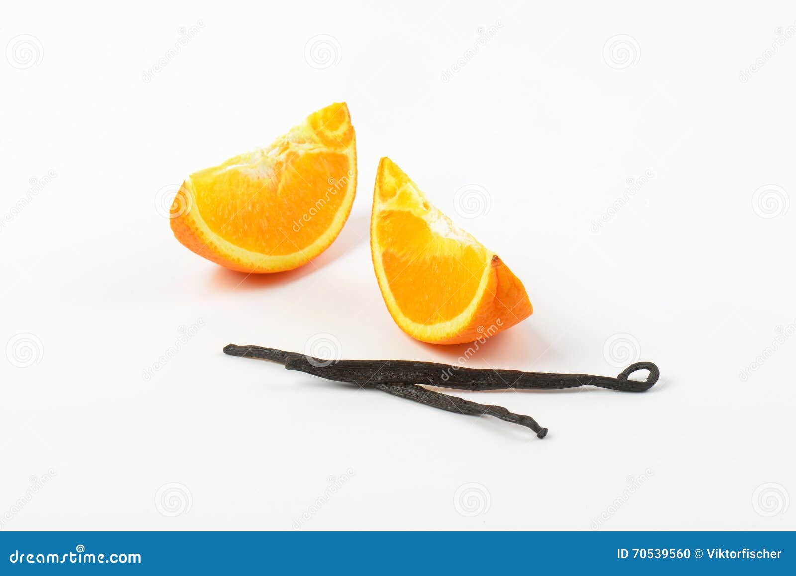 Orange and vanilla pods stock photo. Image of husk, vanilla 70539560