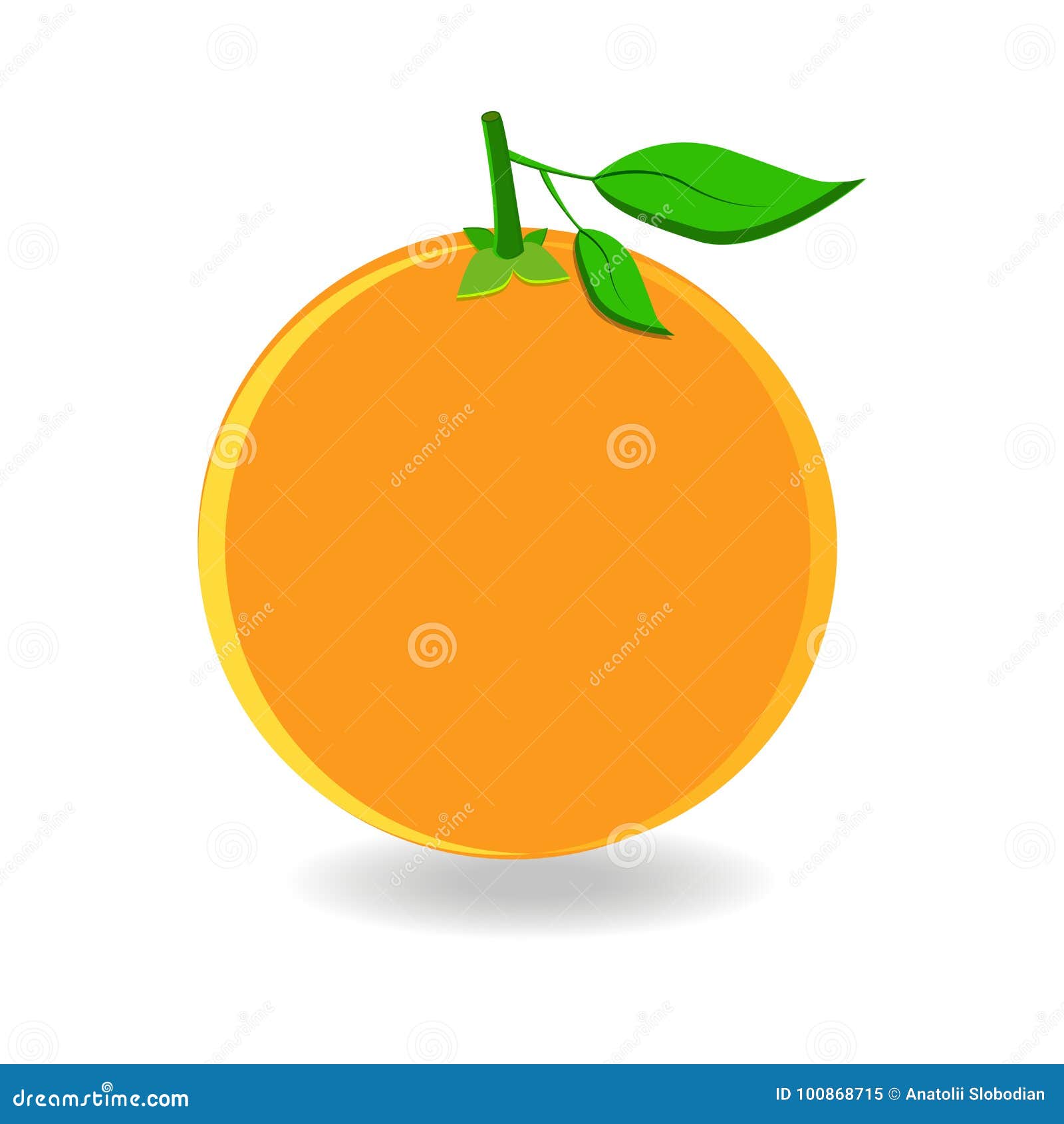 Orange Vector Icon Cartoon Style Isolated on White Background. Stock ...