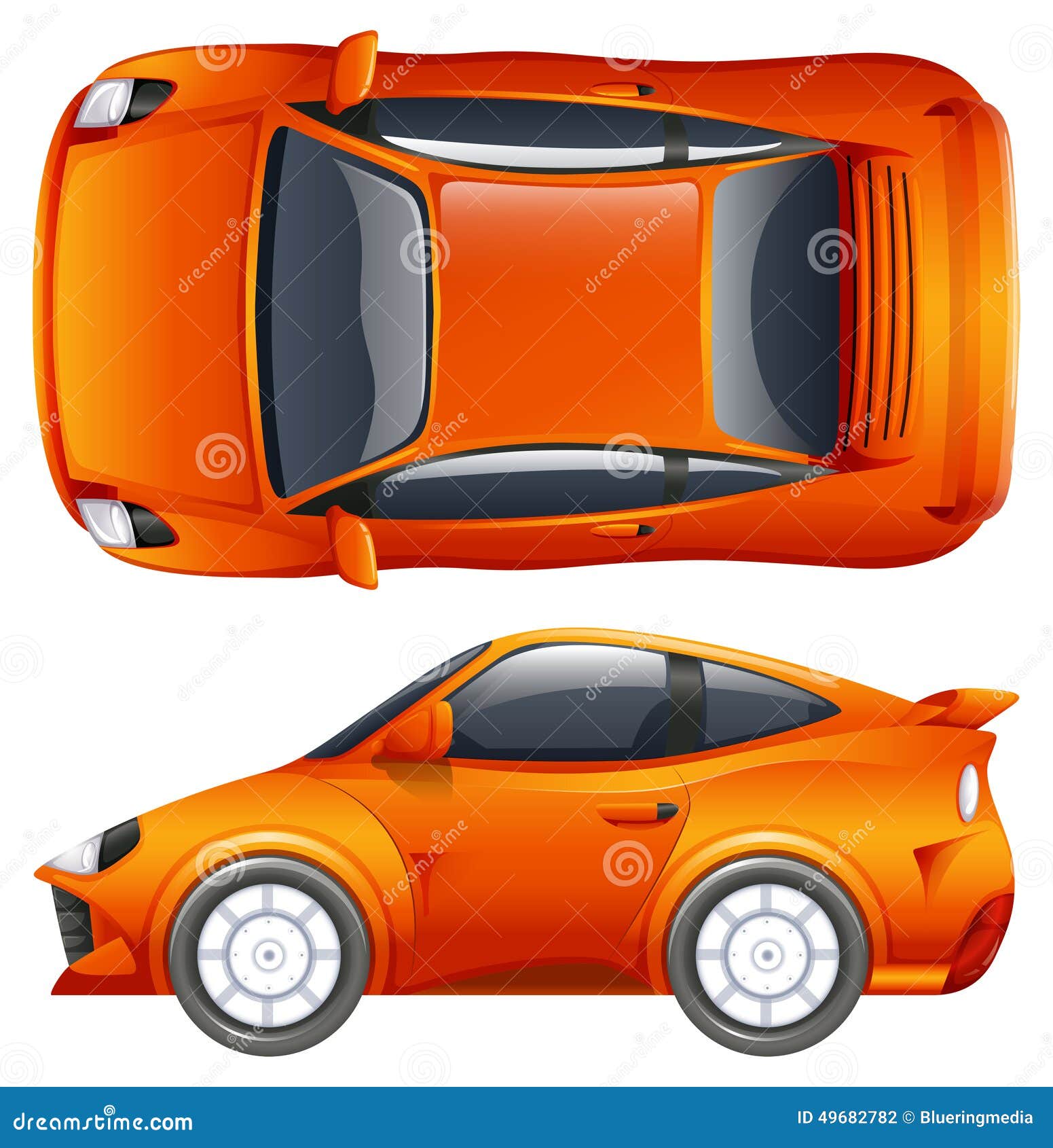 An orange vehicle stock vector. Illustration of background 49682782