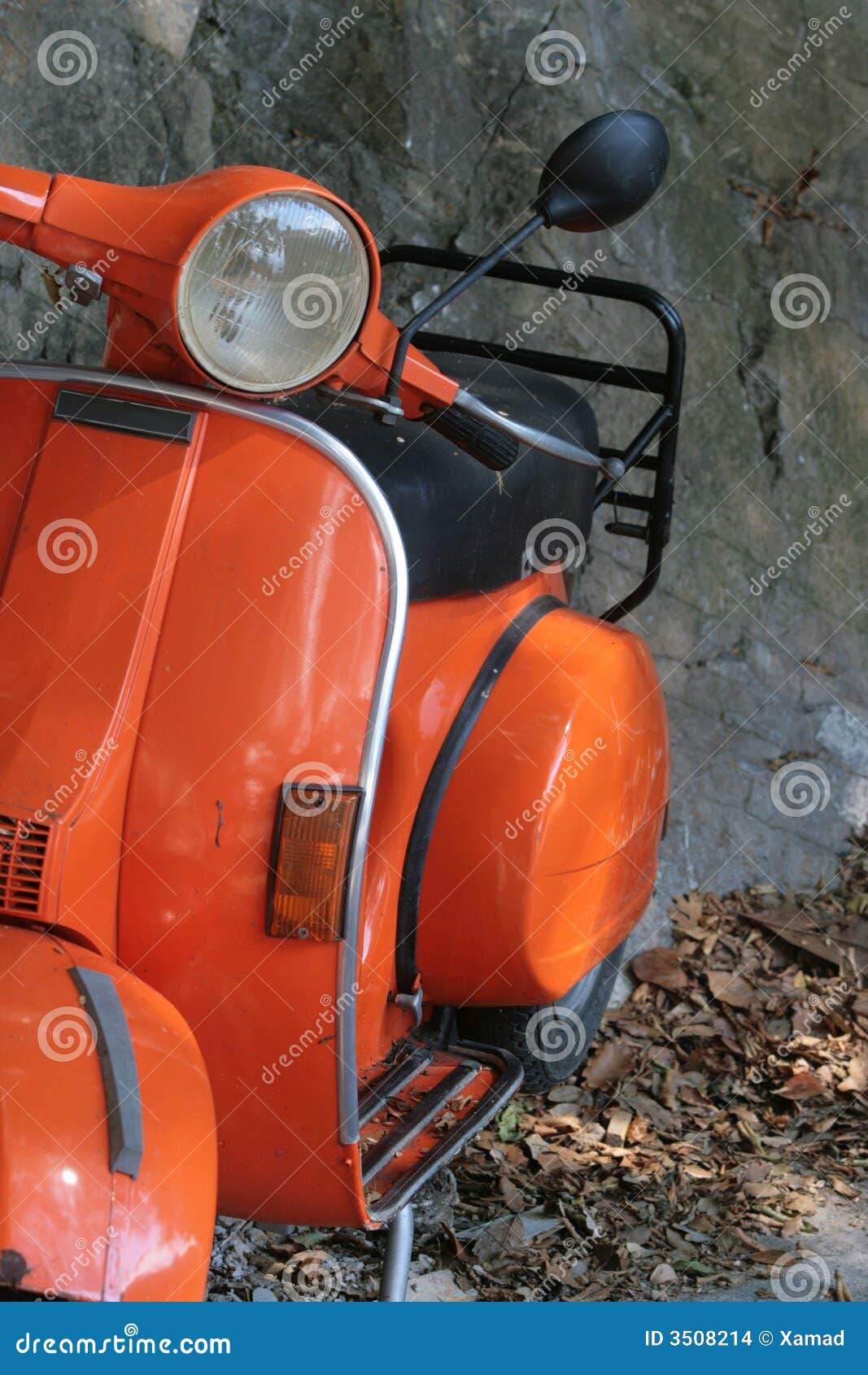 orange vespa