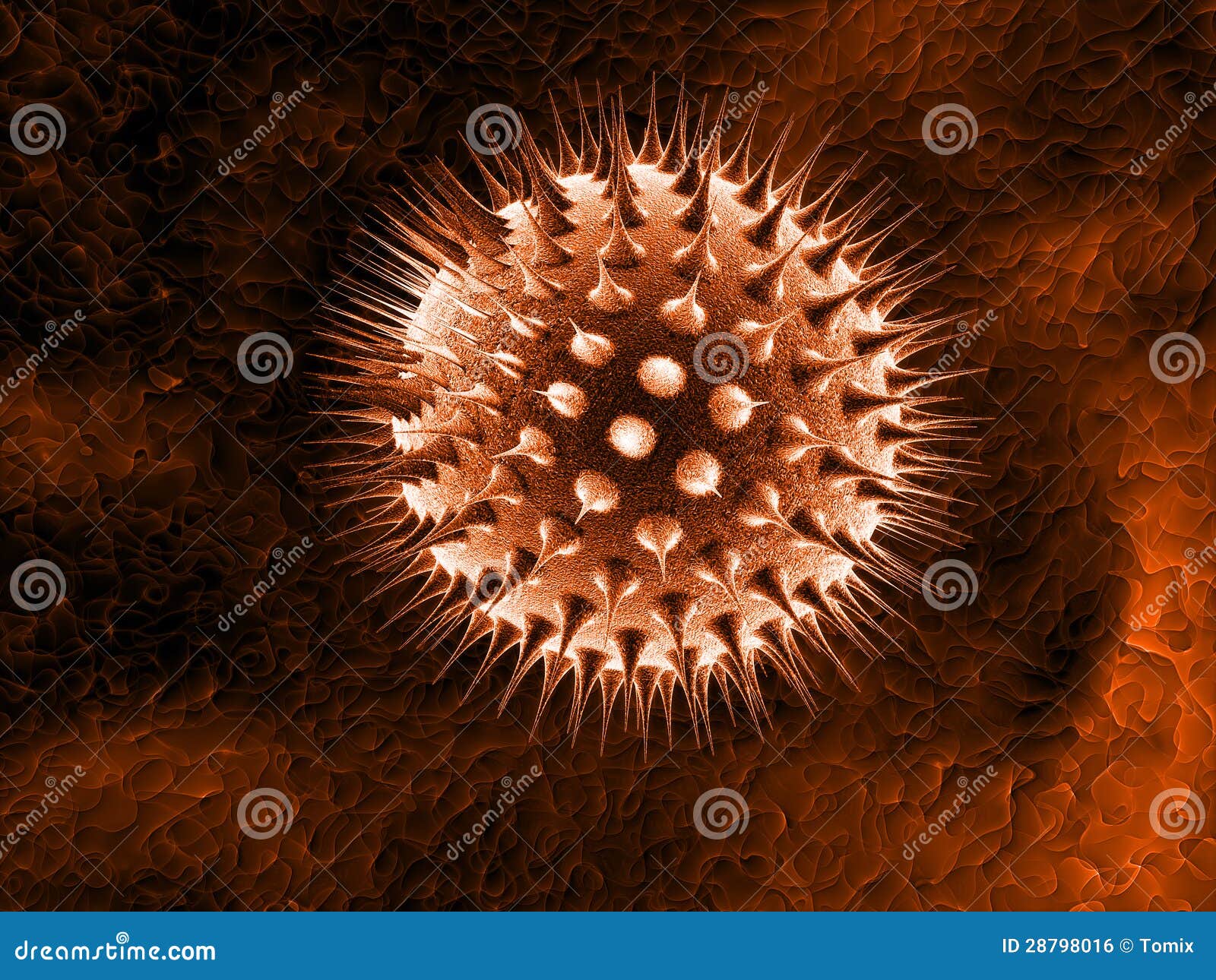 Orange virus stock illustration. Illustration of human 28798016
