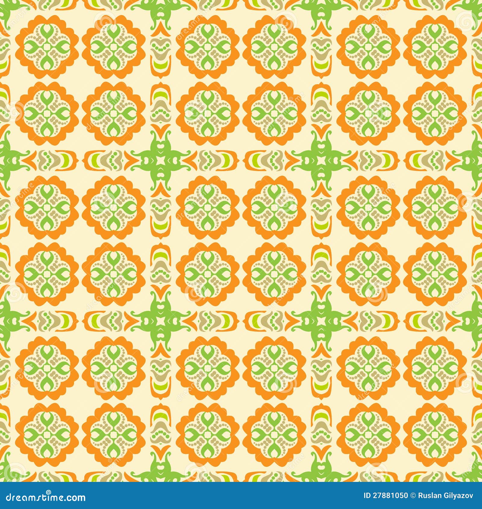 Orange wallpaper pattern stock vector. Illustration of retro 27881050