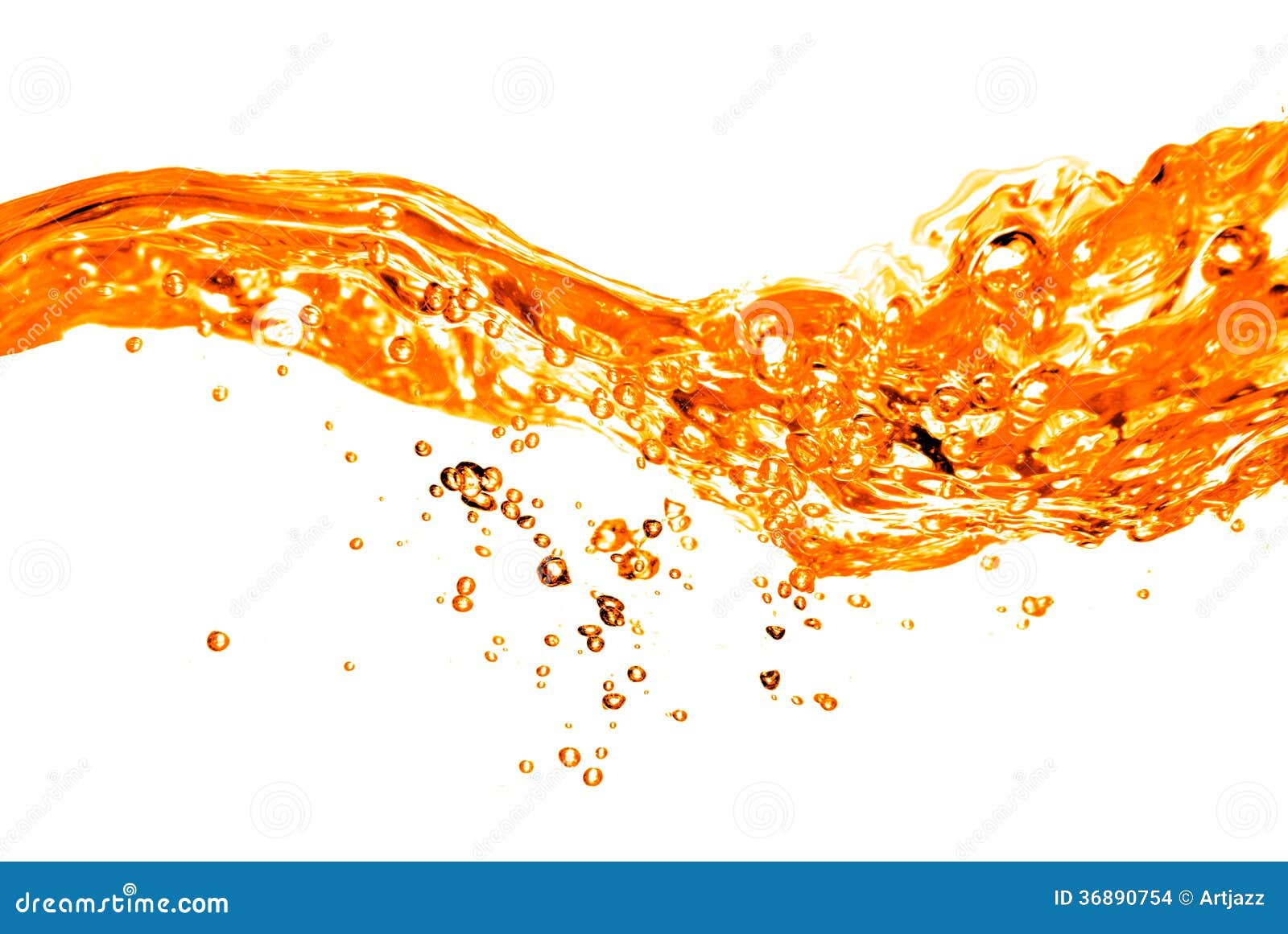Orange Water Splash Isolated on White Stock Photo Image of falling
