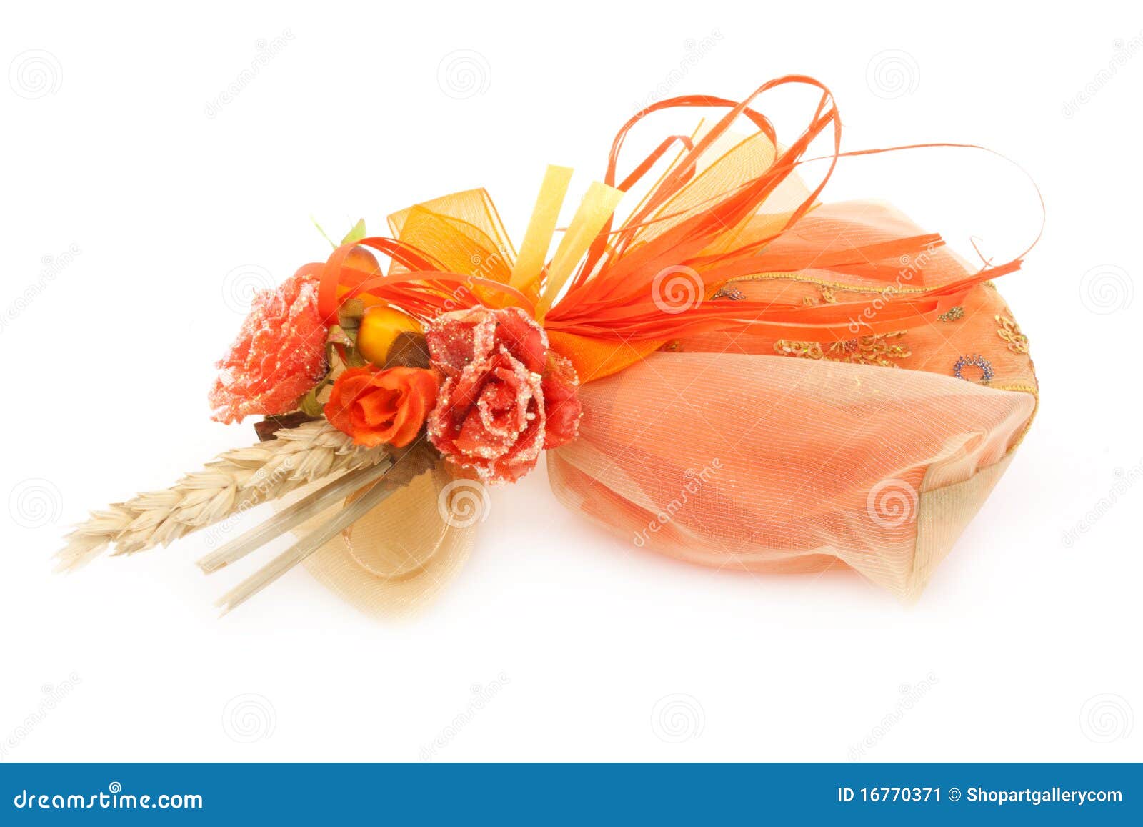Orange Wedding Favor stock image. Image of white, bridal 16770371