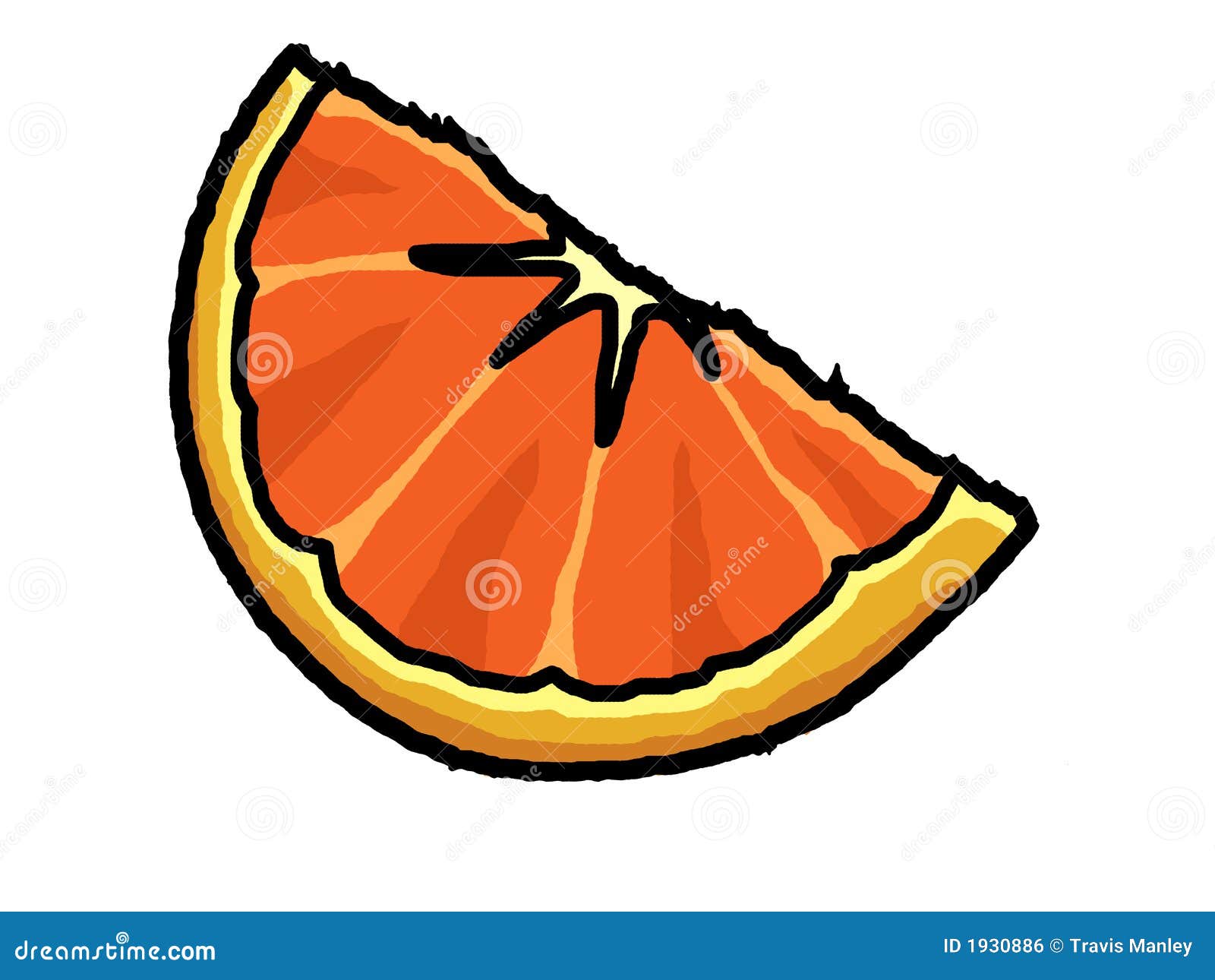 Orange Wedge stock illustration. Illustration of flesh 1930886