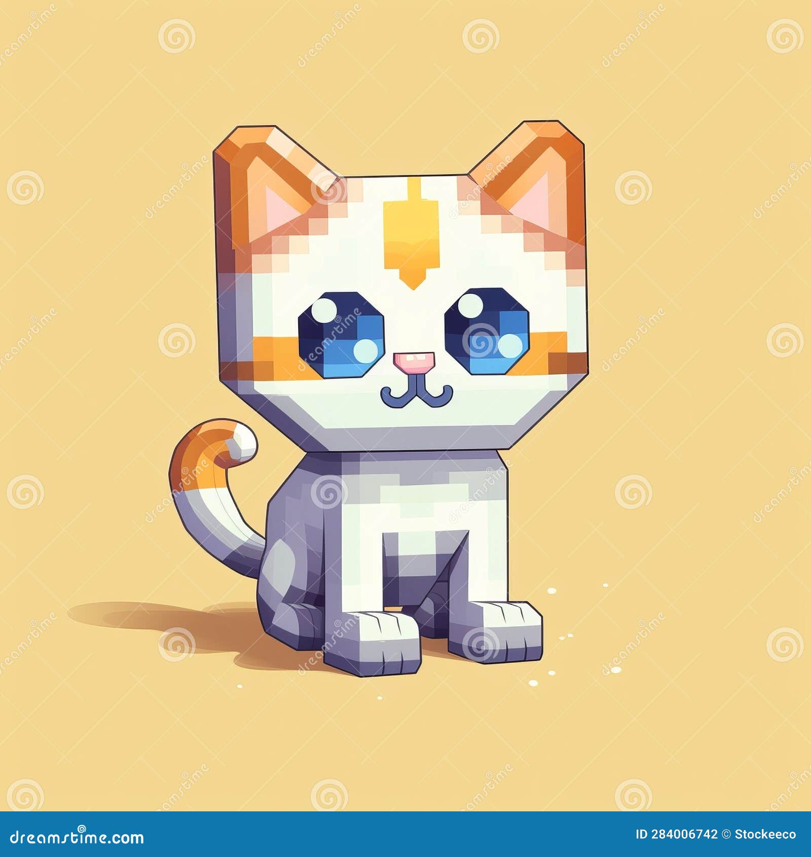 Cute Cat Pixel Art