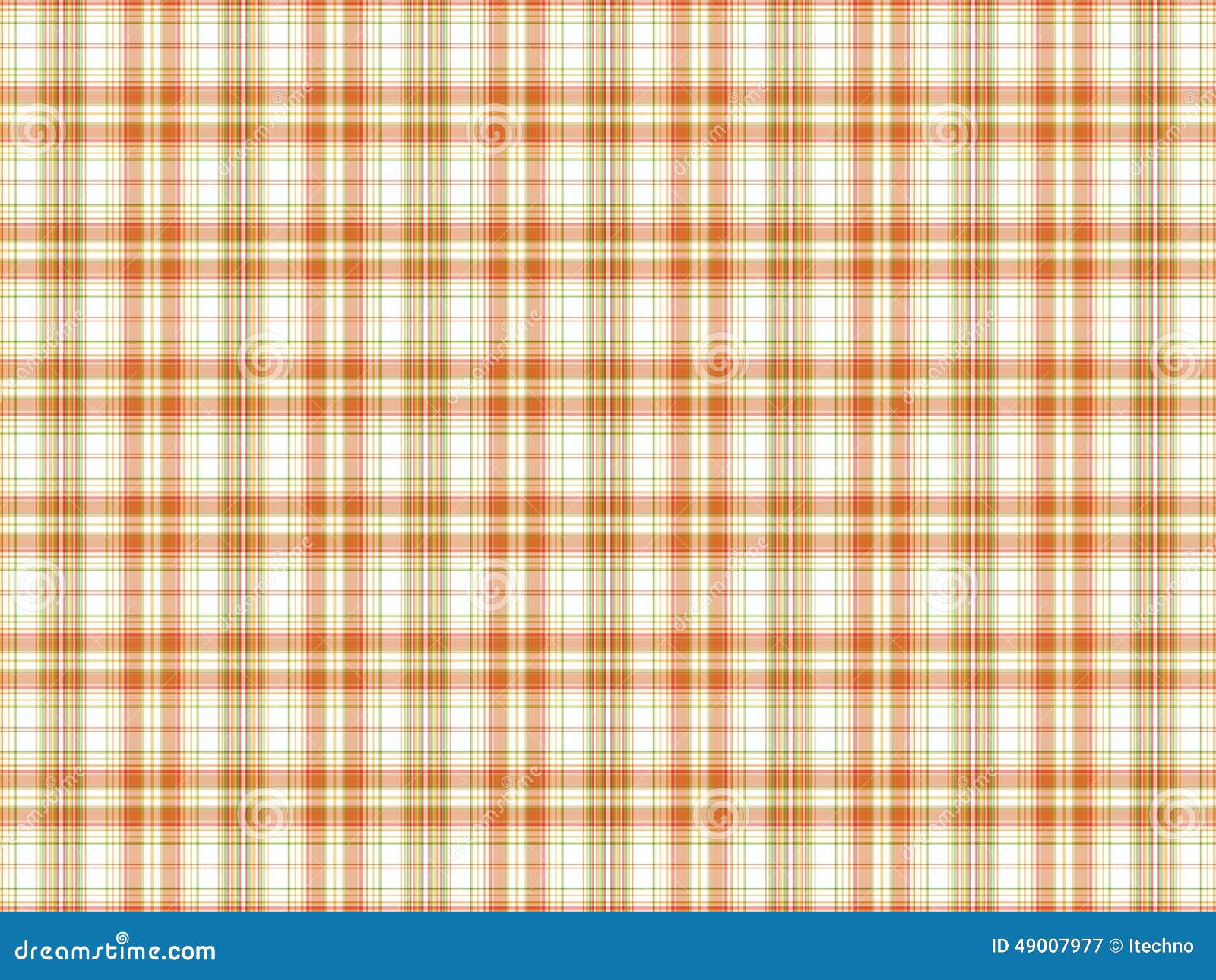 Orange and White Plaid Background Stock Illustration Illustration of