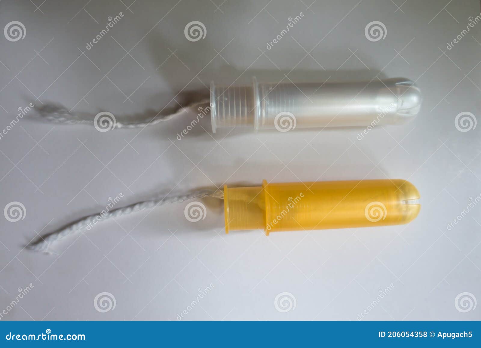 Orange and White Tampons with Plastic Applicators Stock Photo Image of care, woman 206054358