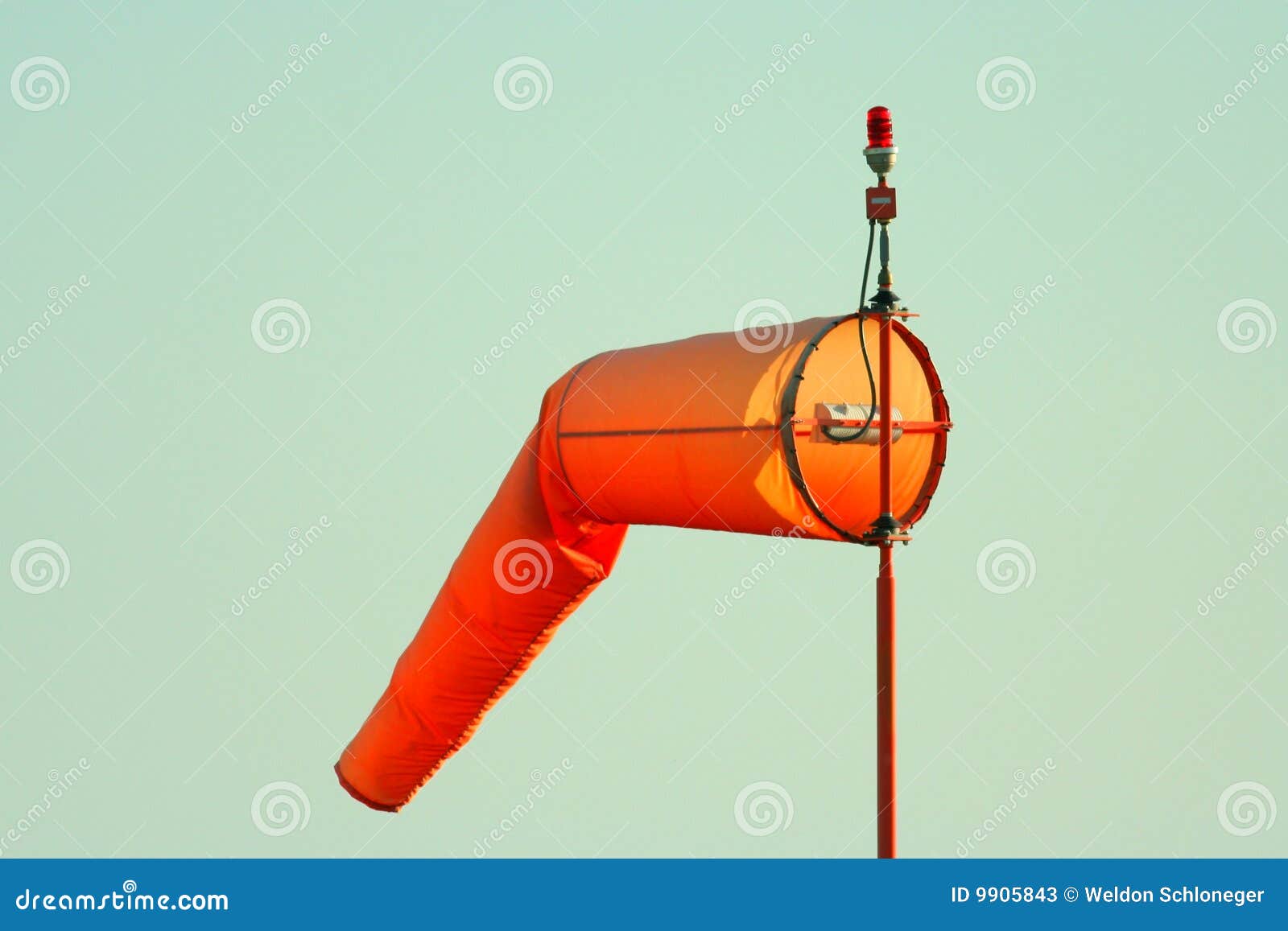Orange Windsock At Airport Stock Photos Image 9905843