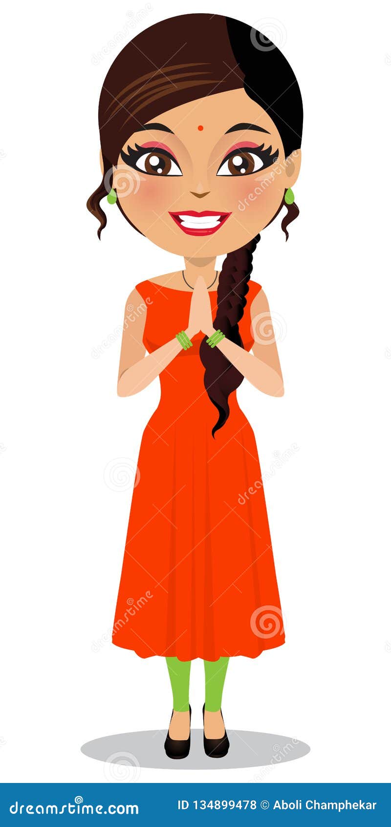 a  of an indian woman in a salwar kameez  on white. - 