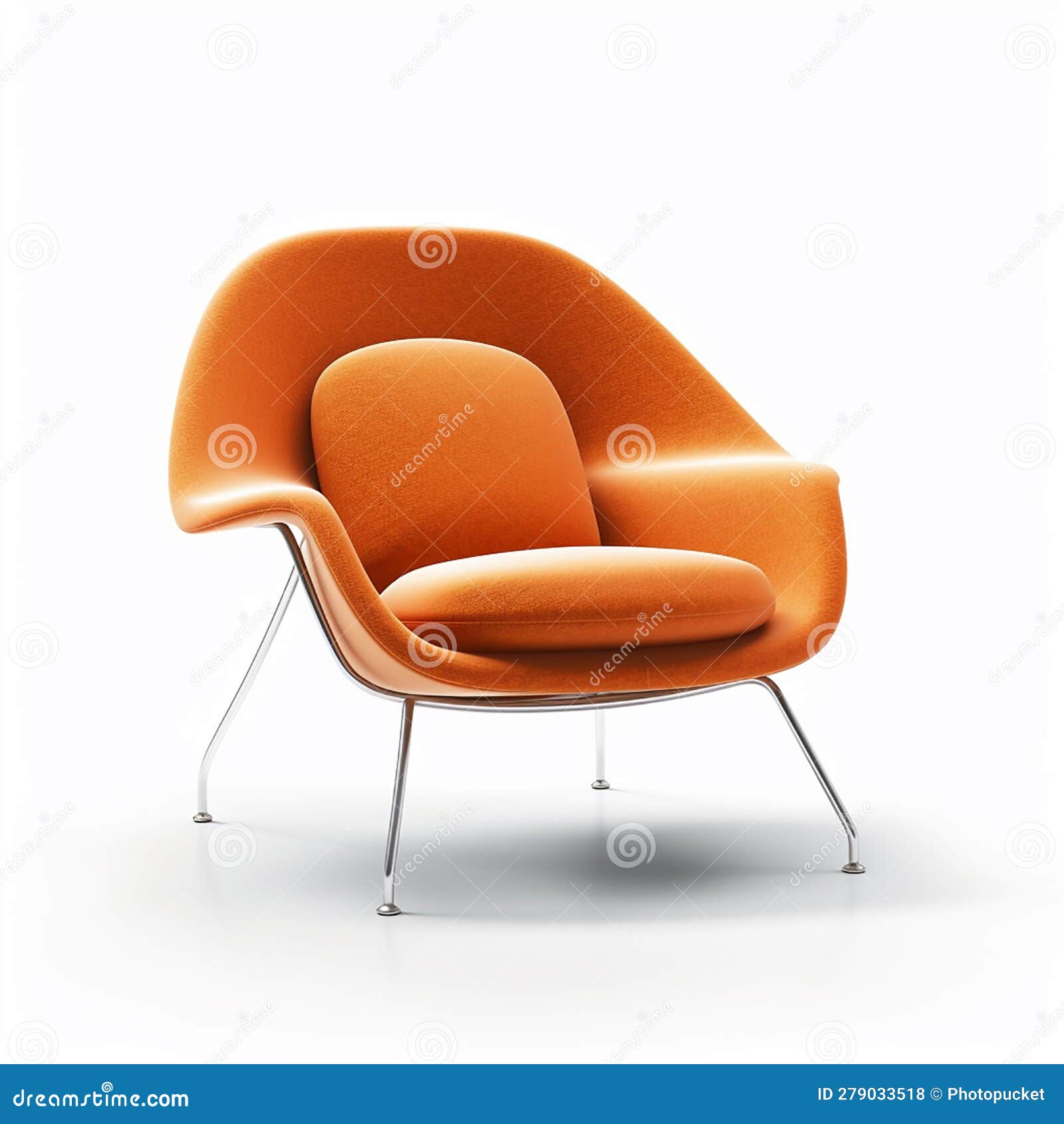 Orange Womb chair stock illustration. Illustration of orange