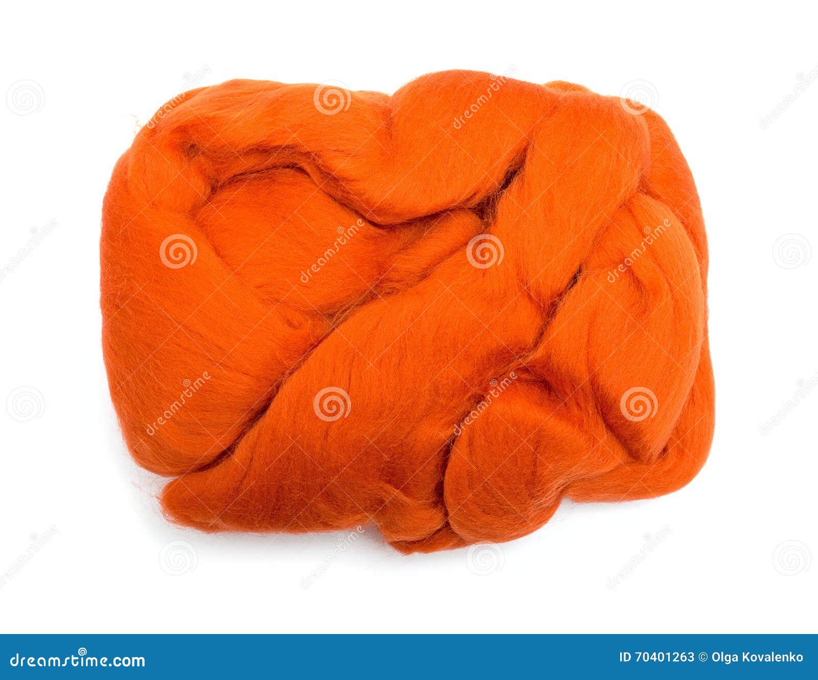 Orange wool fiber ball stock image. Image of bright, color 70401263