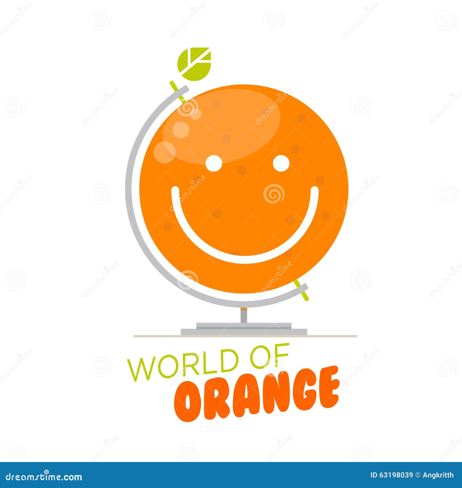 Orange world globe stock illustration. Illustration of food 63198039