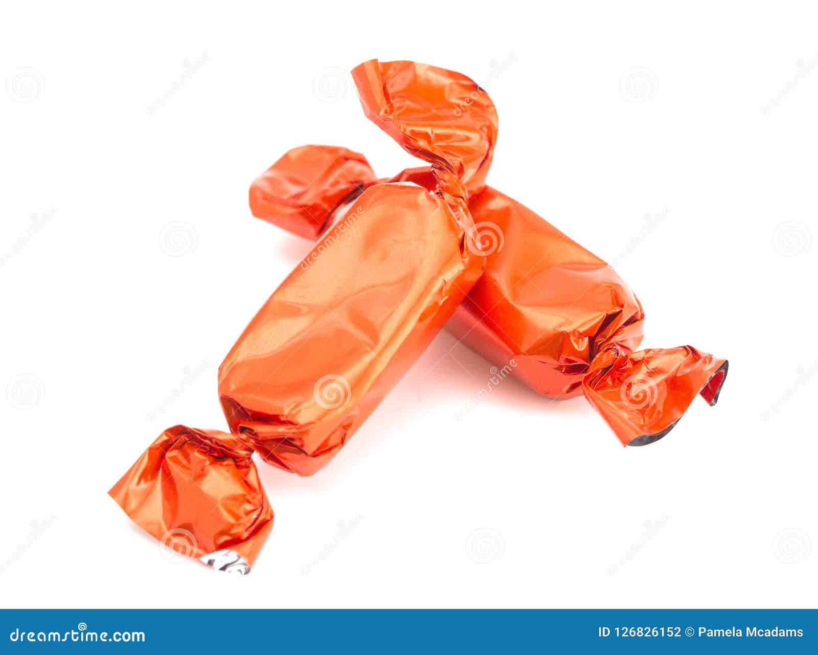 Orange Wrapped Candy stock photo. Image of background 126826152