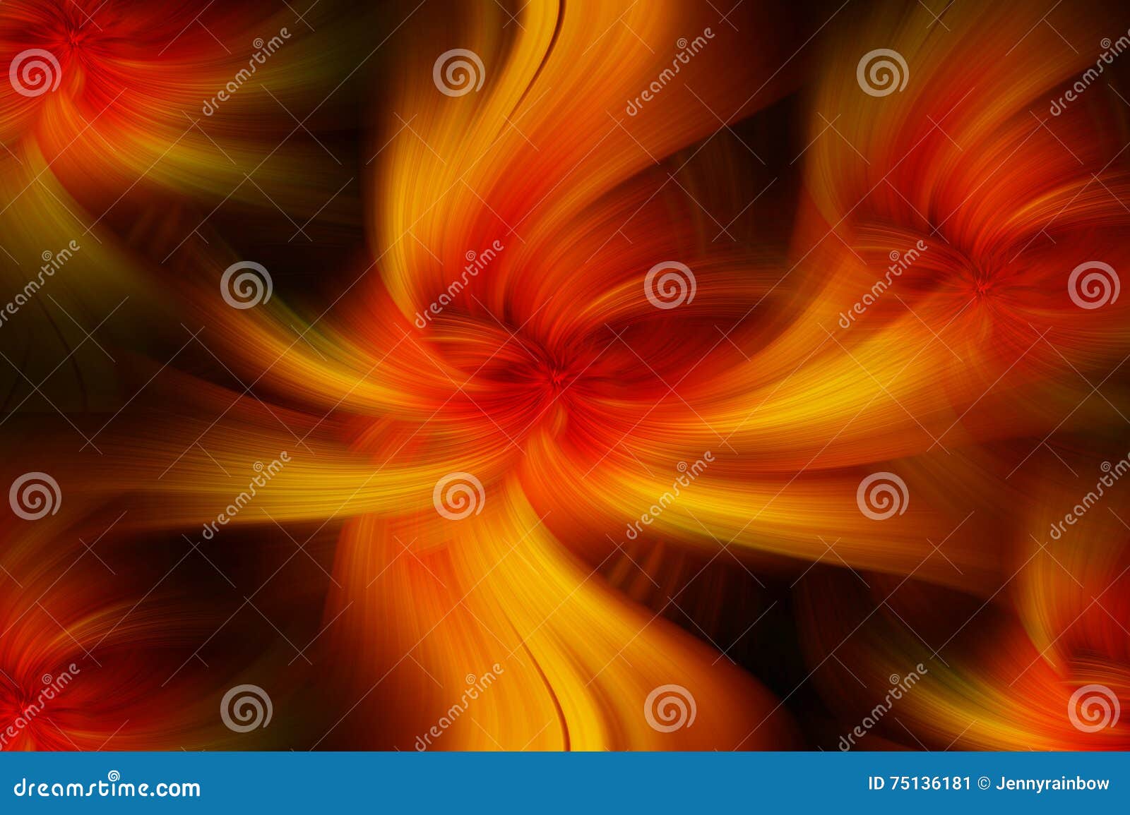 Orange Yellow Colored Abstract Patterns. Concept Flaming Art Stock