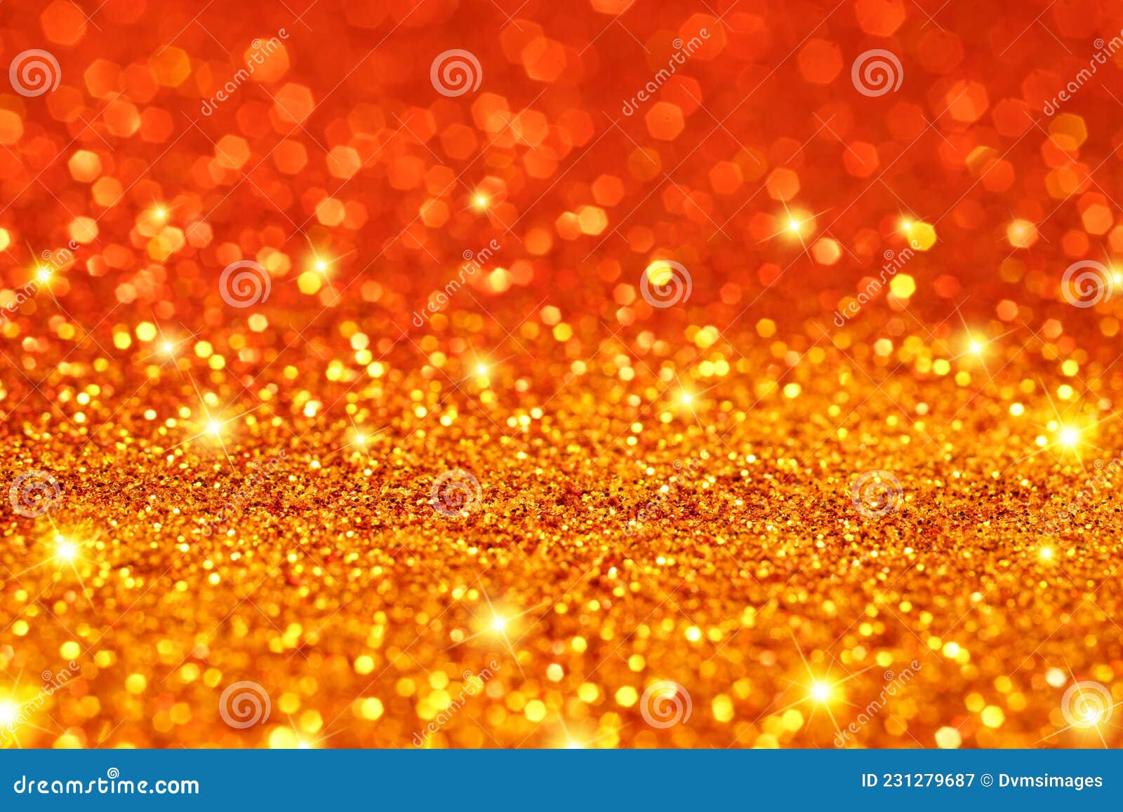 Yellow Orange Glitter Background with Stars Stock Image - Image of