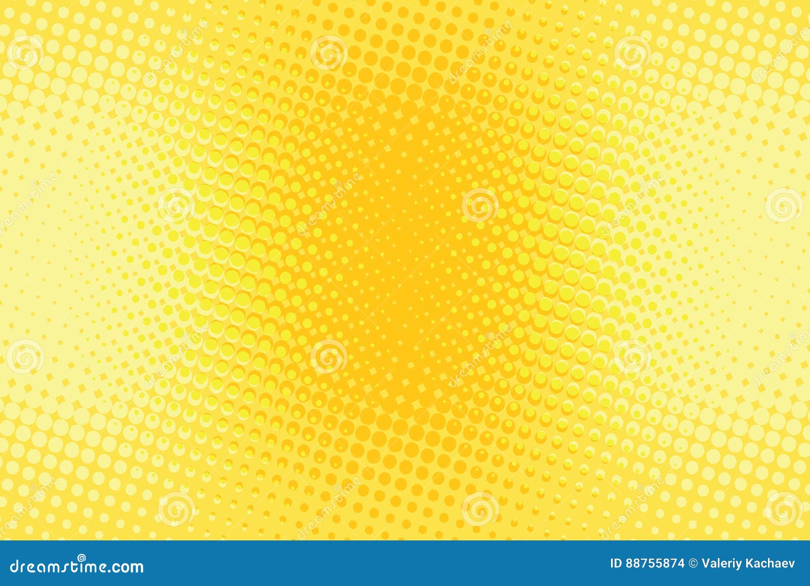 orange yellow halftone pop art retro background