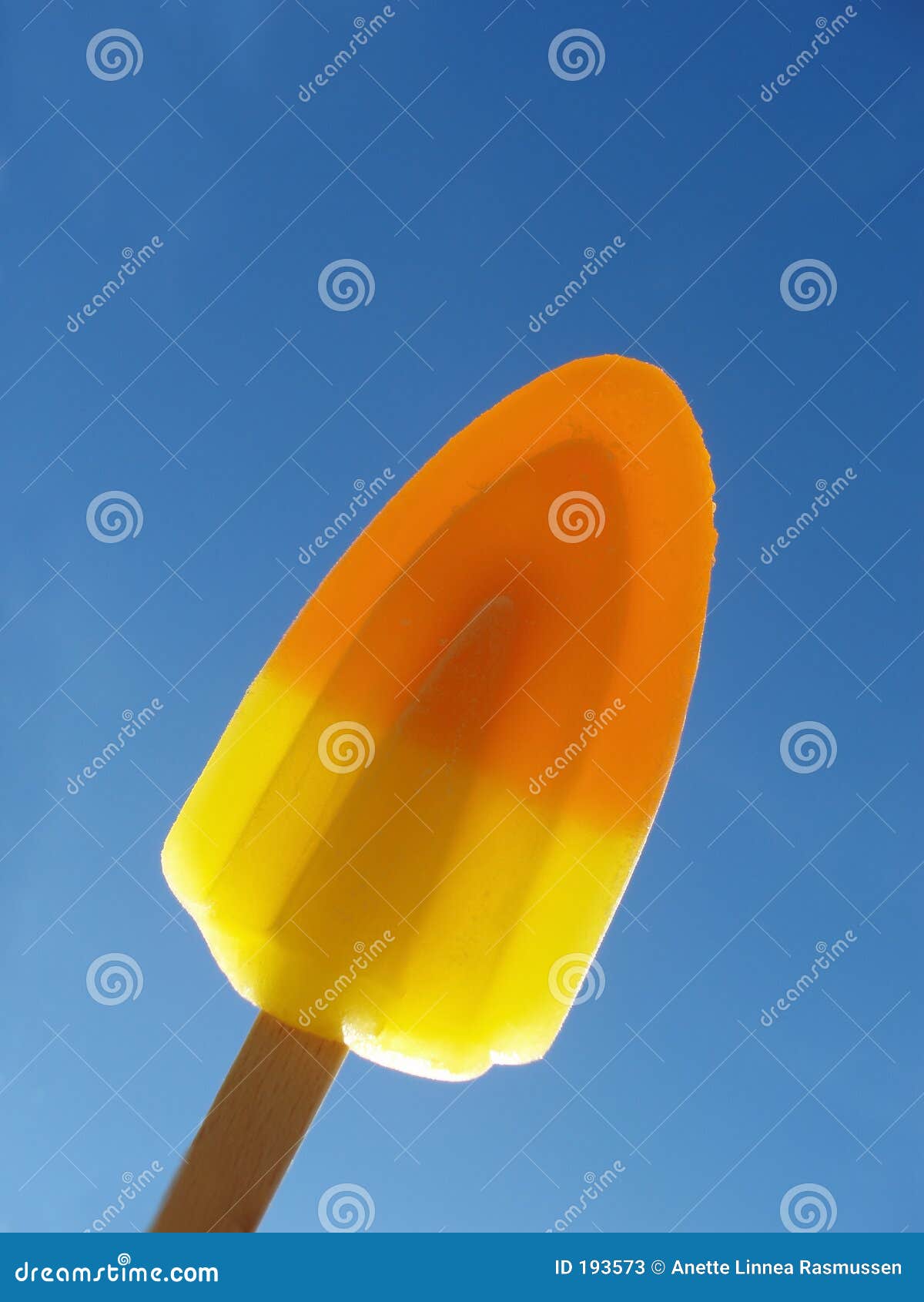 orange and yellow ice lolly